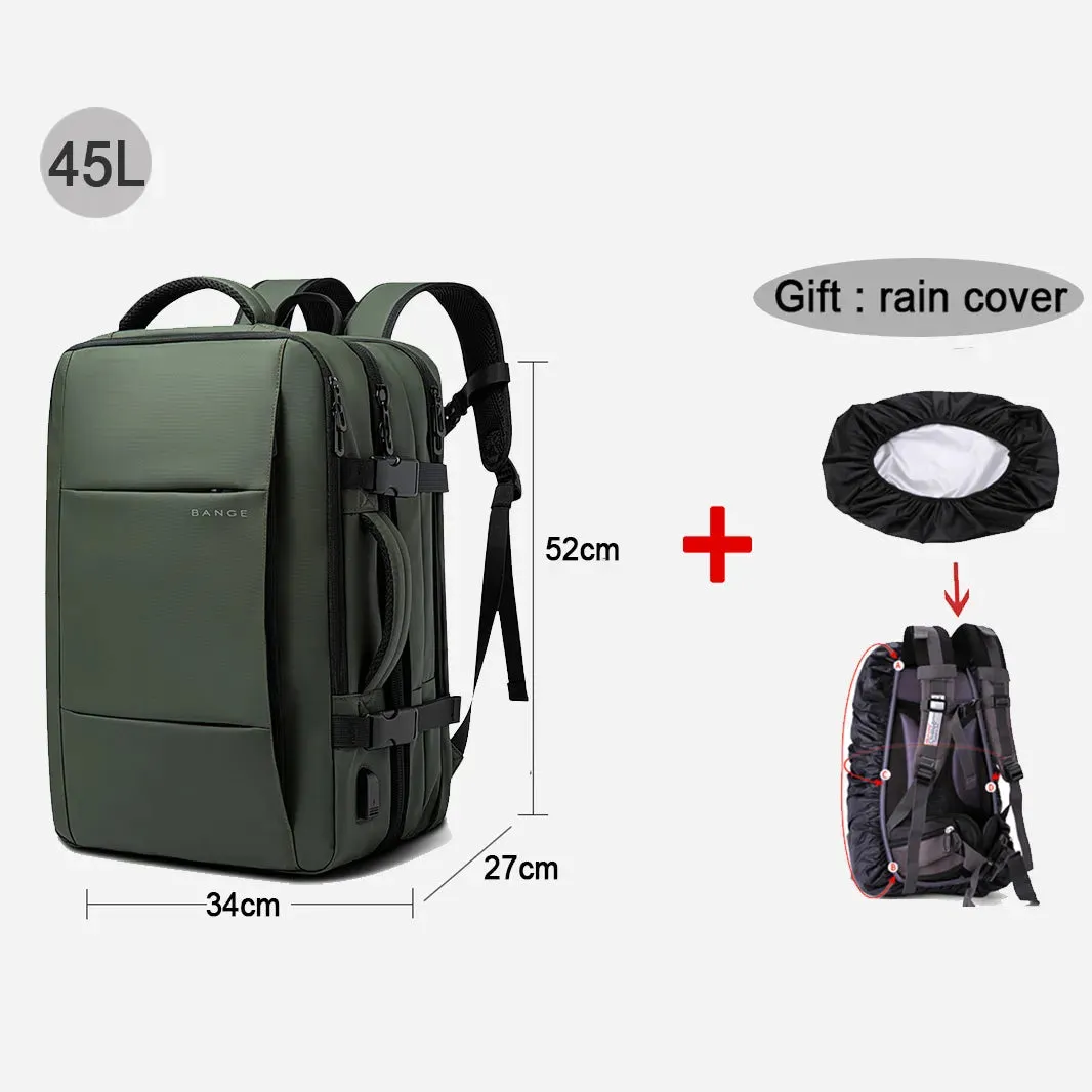 17.3 Laptop Waterproof Men's Expandable Travel Business Aesthetic Backpack