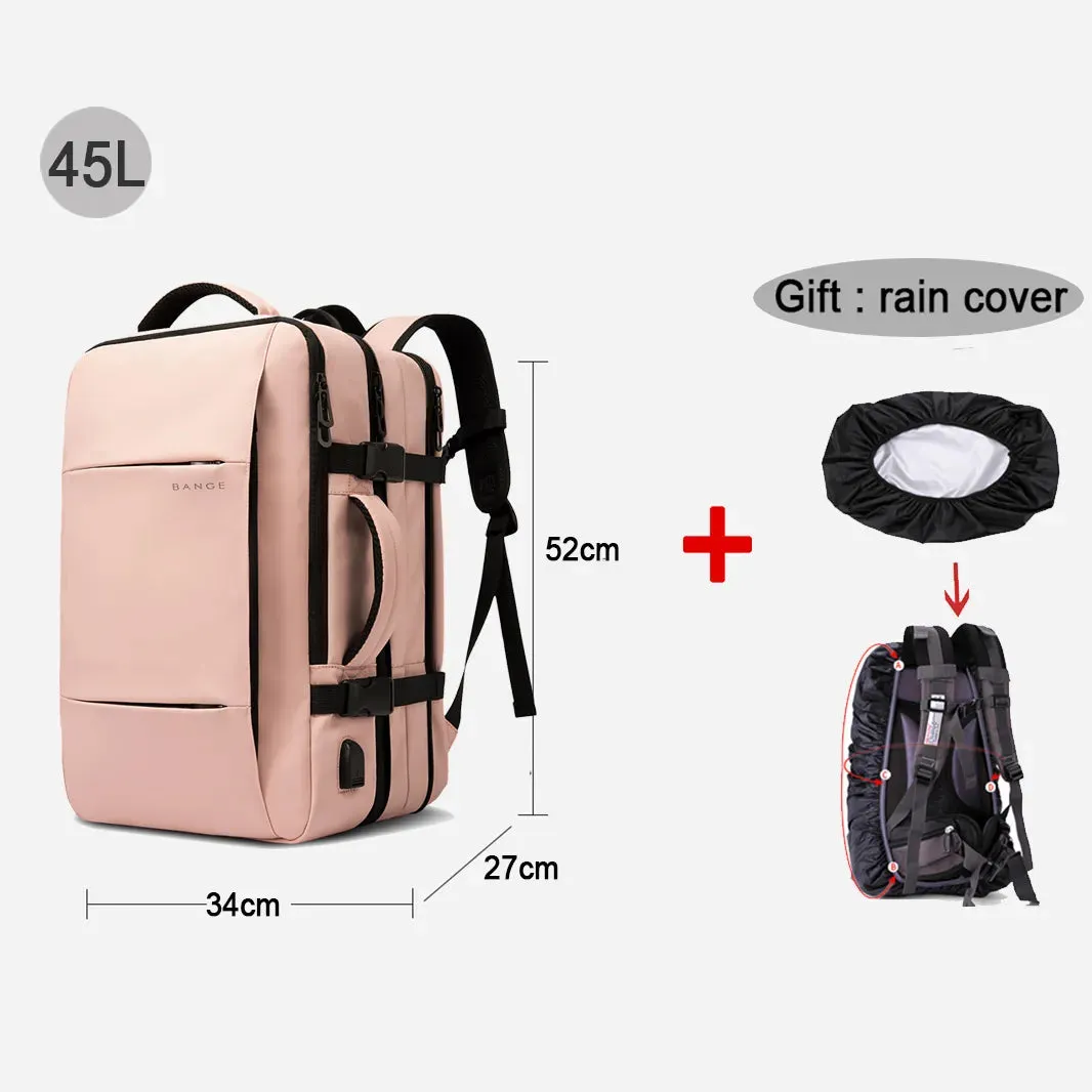 17.3 Laptop Waterproof Men's Expandable Travel Business Aesthetic Backpack