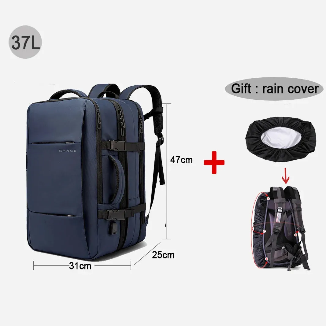 17.3 Laptop Waterproof Men's Expandable Travel Business Aesthetic Backpack