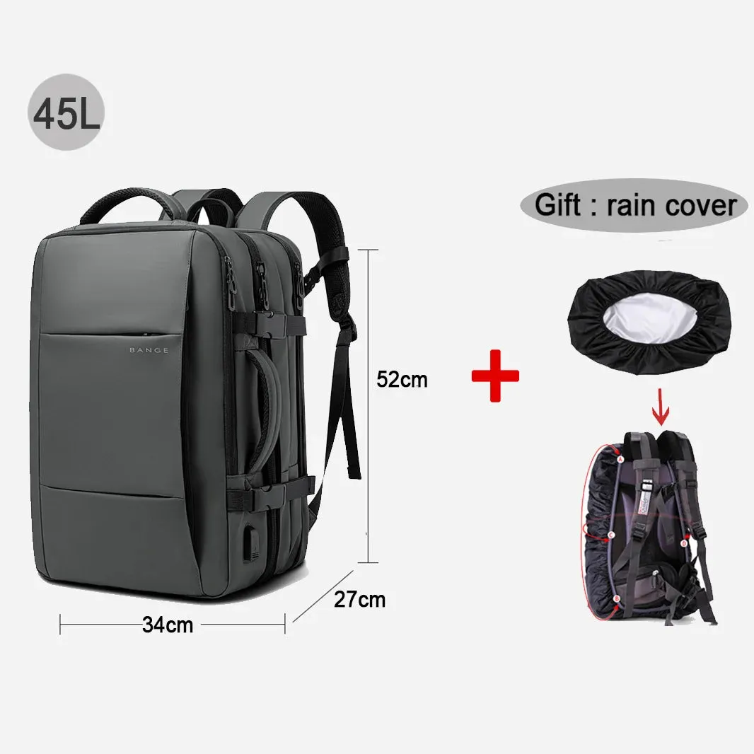 17.3 Laptop Waterproof Men's Expandable Travel Business Aesthetic Backpack