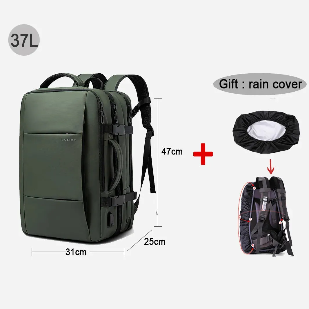 17.3 Laptop Waterproof Men's Expandable Travel Business Aesthetic Backpack