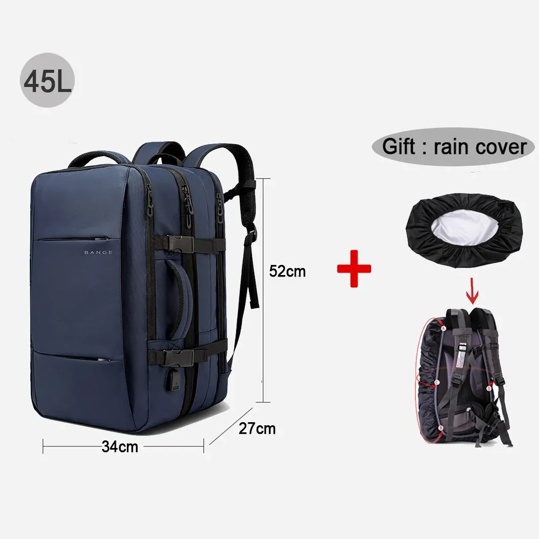 17.3 Laptop Waterproof Men's Expandable Travel Business Aesthetic Backpack
