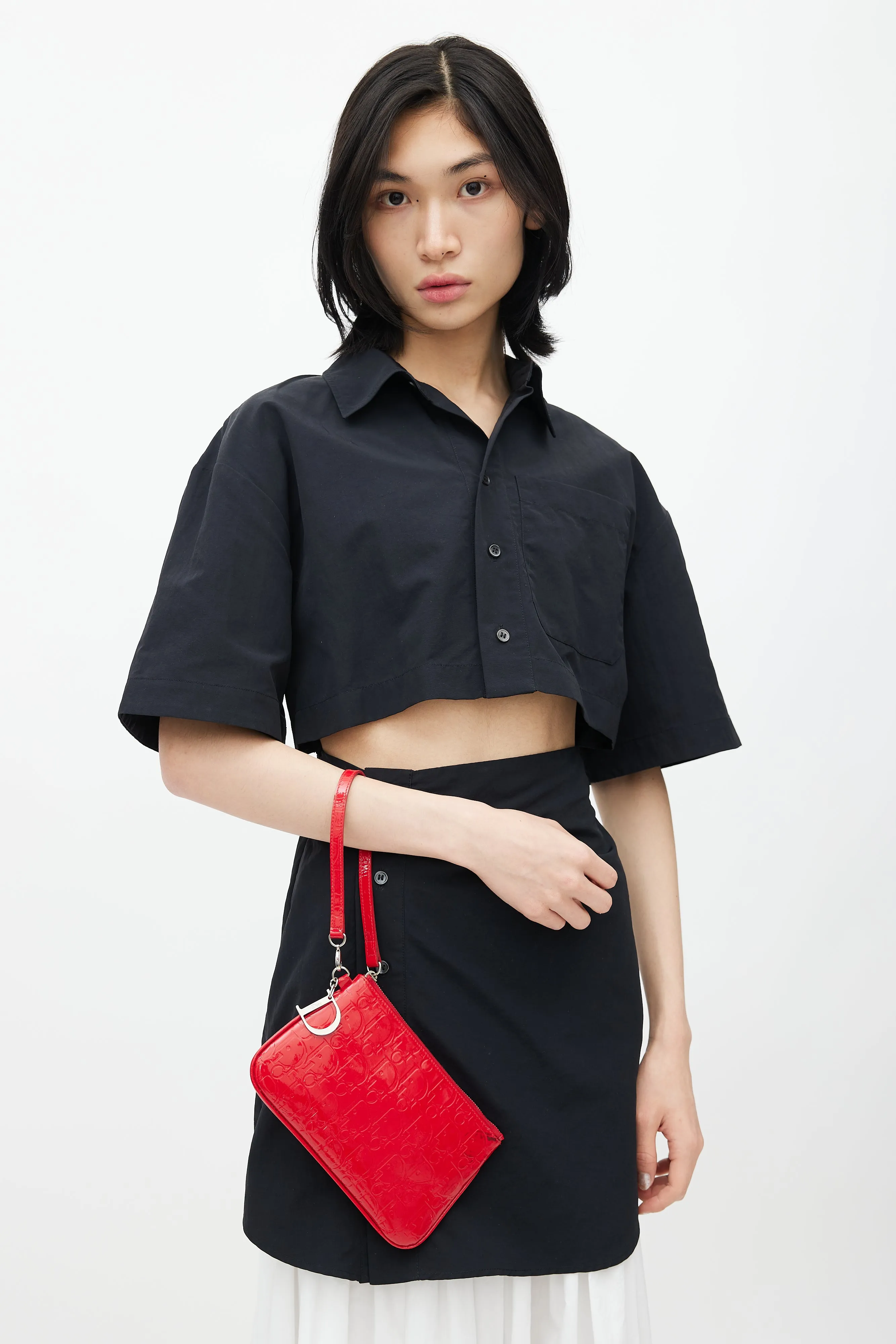 2007 Red Patent Monogram Wristlet