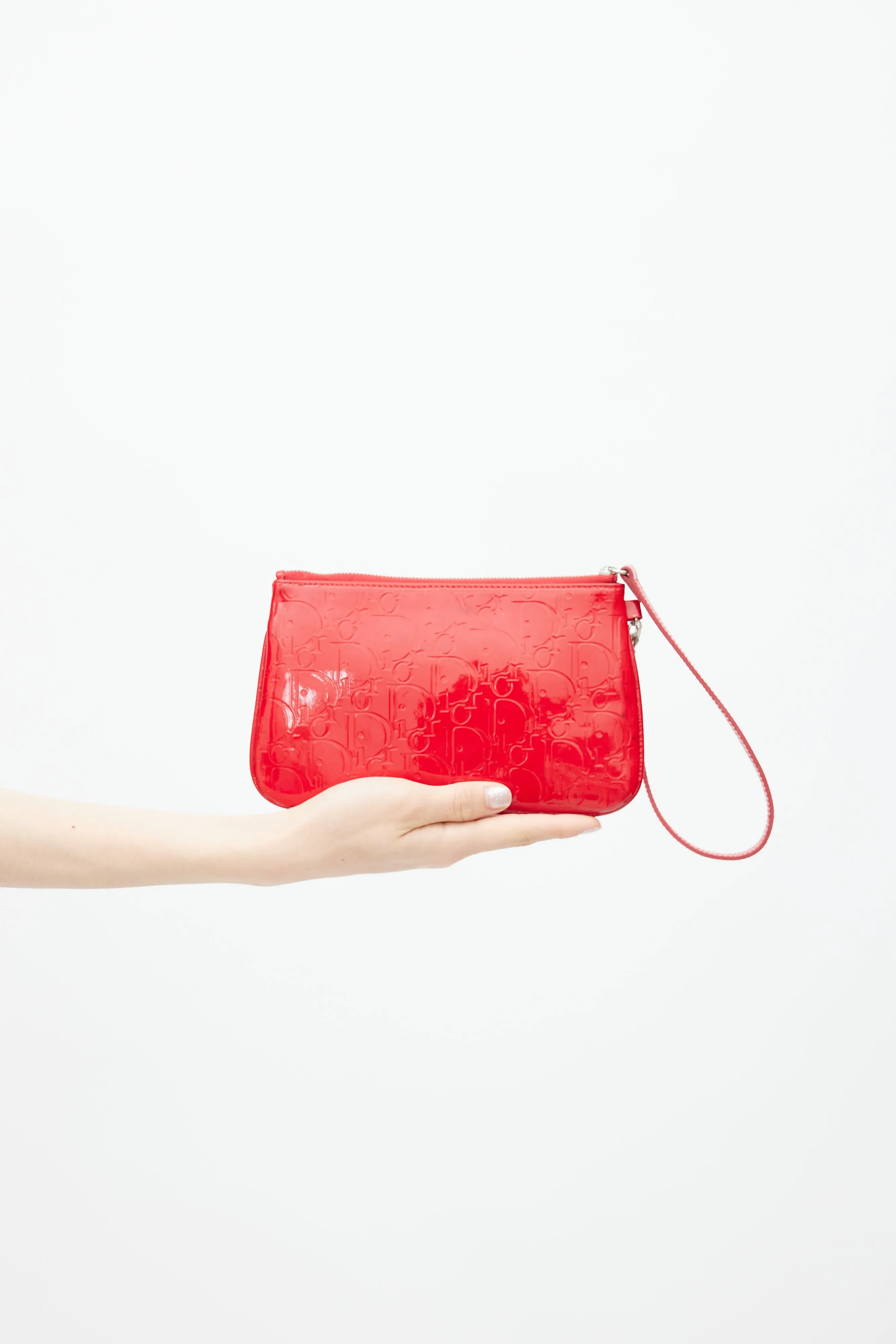 2007 Red Patent Monogram Wristlet