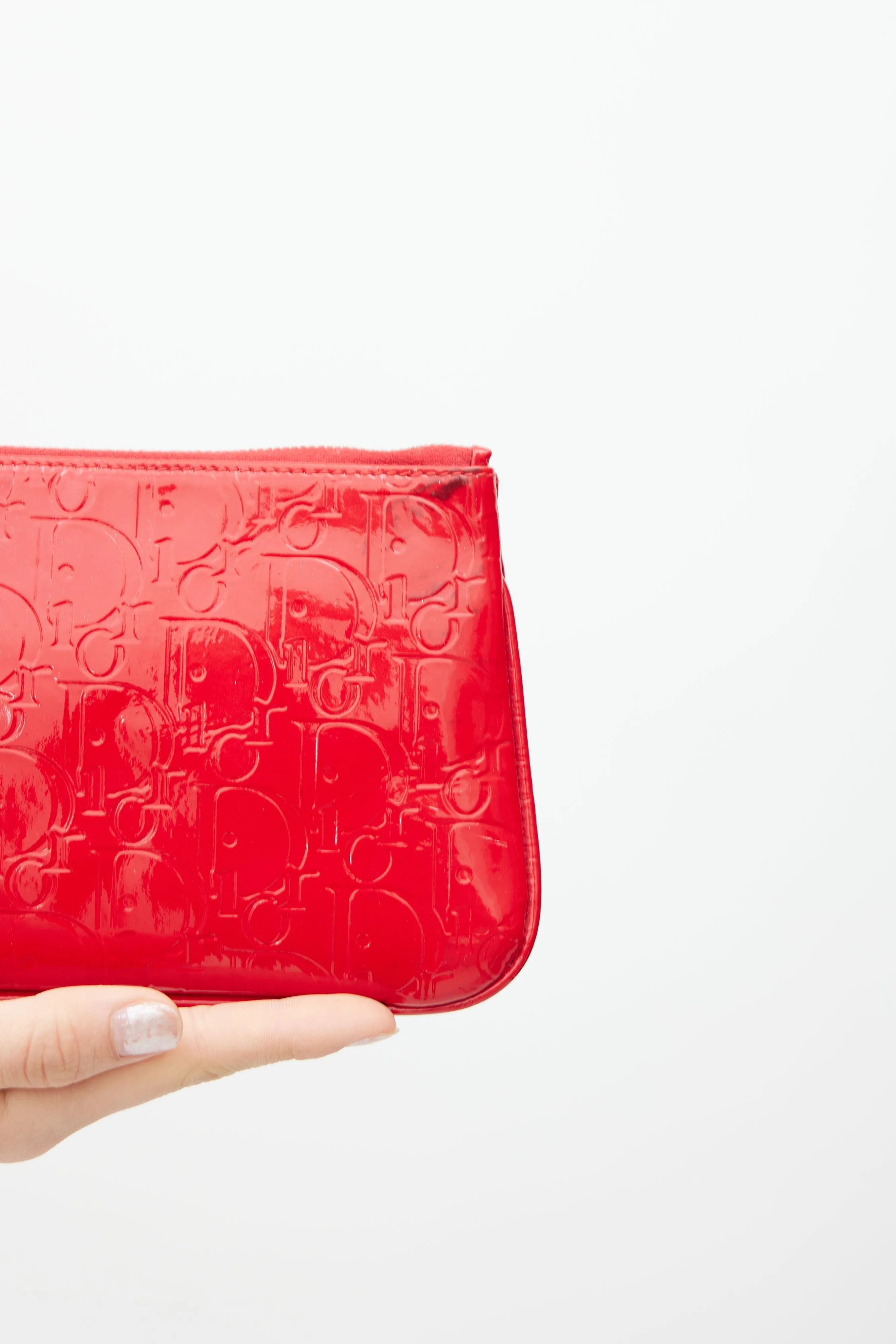 2007 Red Patent Monogram Wristlet