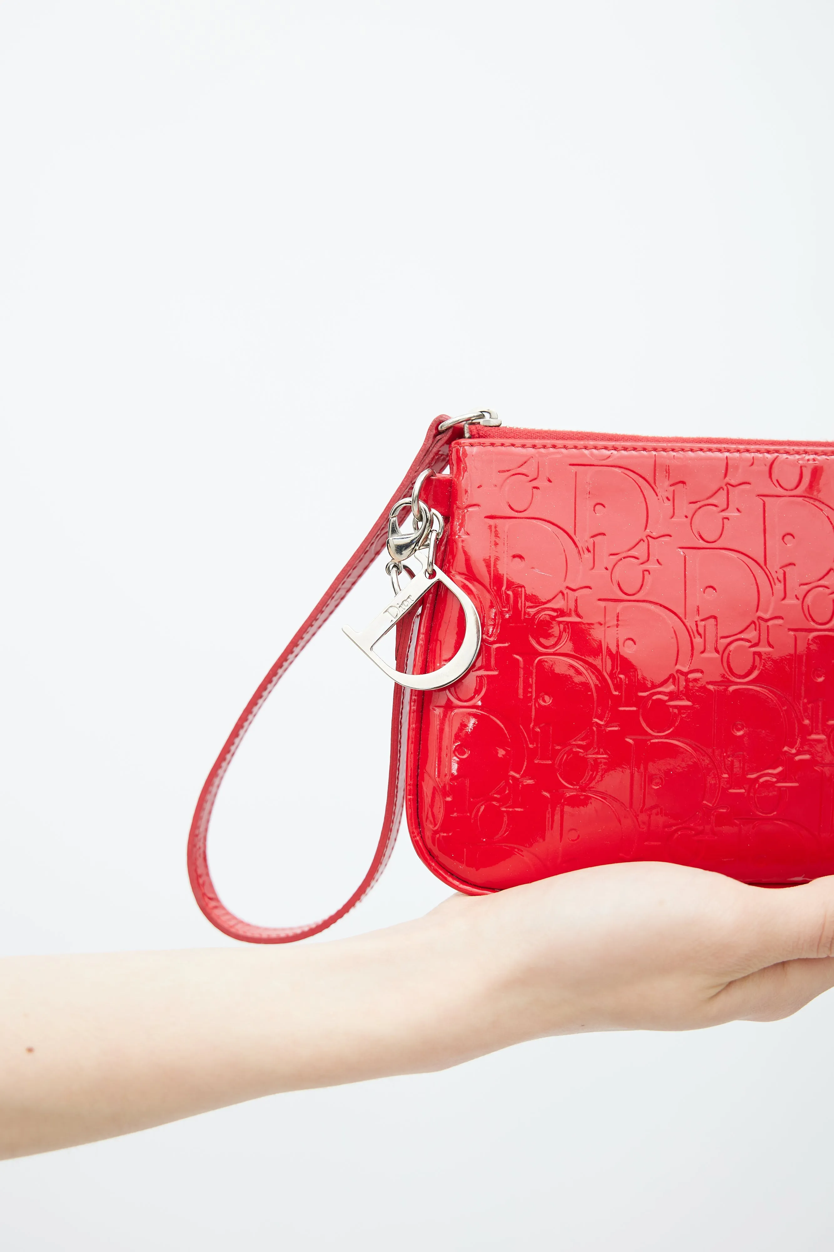 2007 Red Patent Monogram Wristlet