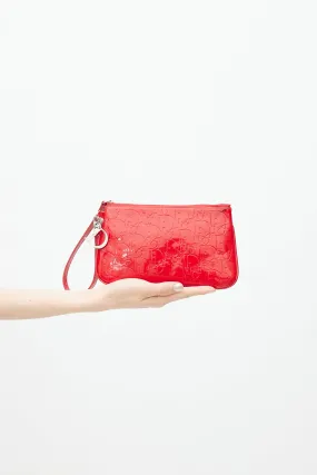 2007 Red Patent Monogram Wristlet