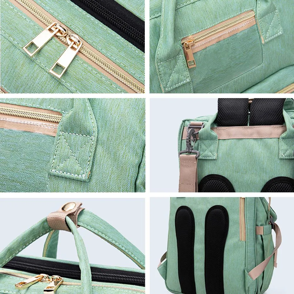 4-in-1 Diaper Bag Travel Baby Bassinet with Stroller Organizer Nappy Change Pad