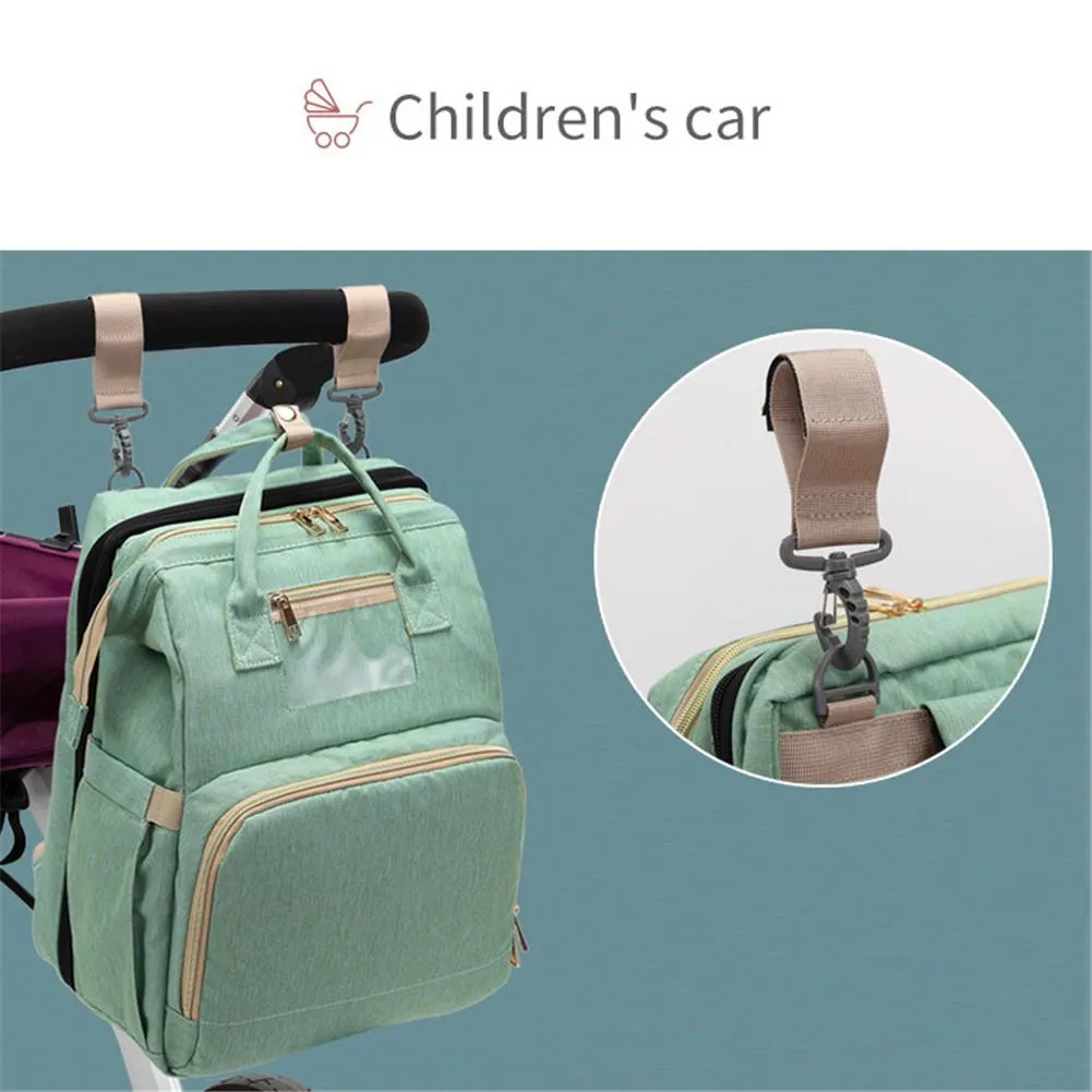 4-in-1 Diaper Bag Travel Baby Bassinet with Stroller Organizer Nappy Change Pad