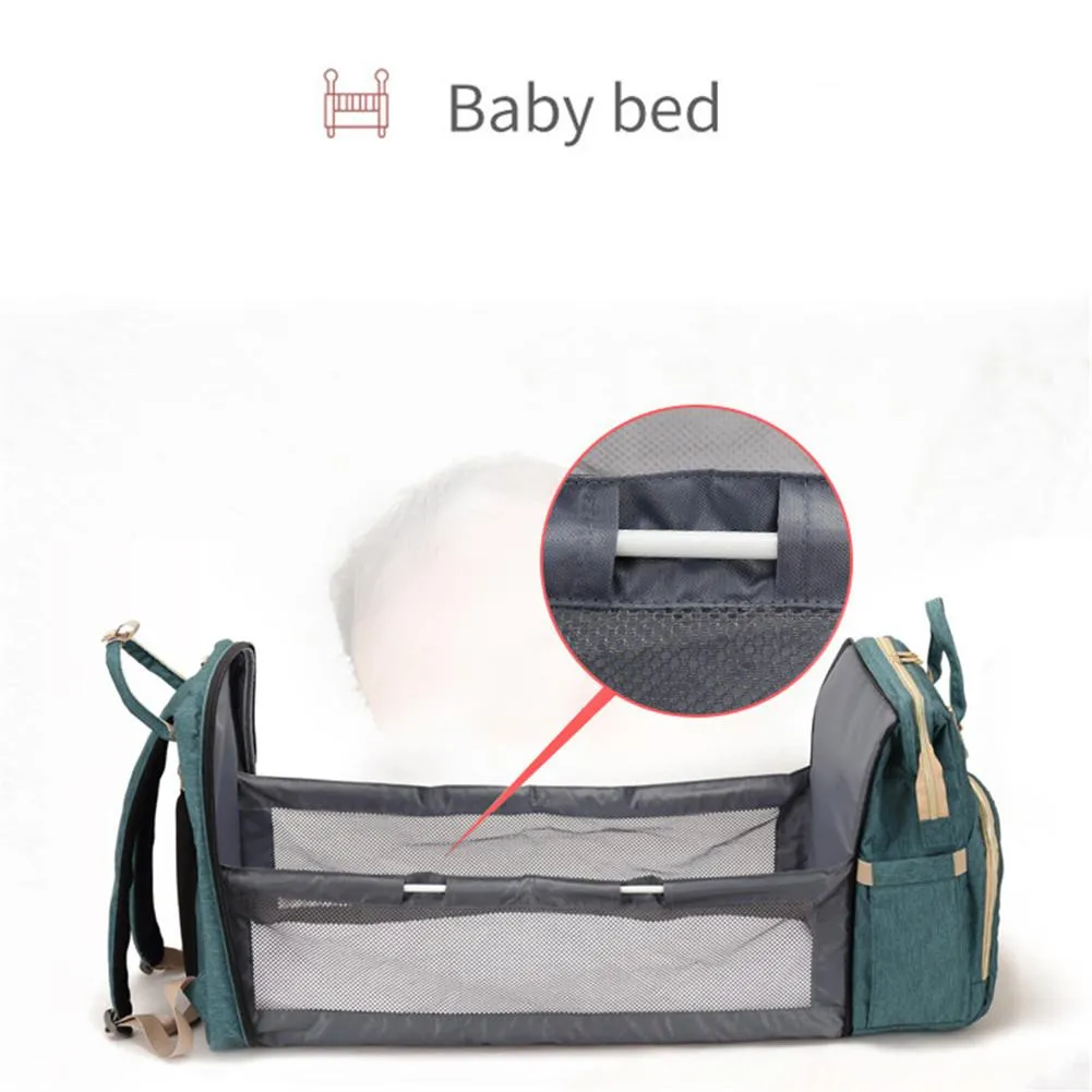 4-in-1 Diaper Bag Travel Baby Bassinet with Stroller Organizer Nappy Change Pad