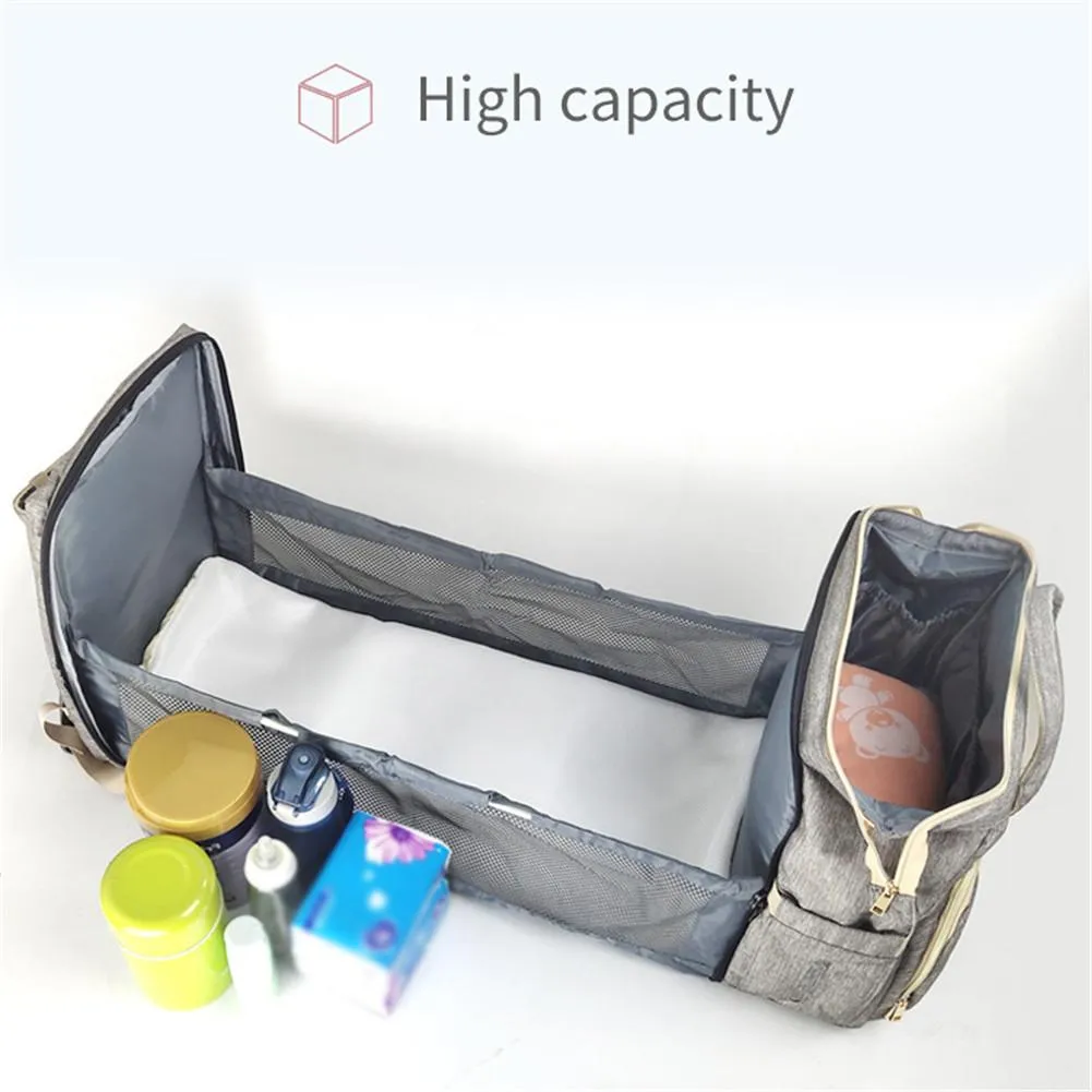 4-in-1 Diaper Bag Travel Baby Bassinet with Stroller Organizer Nappy Change Pad