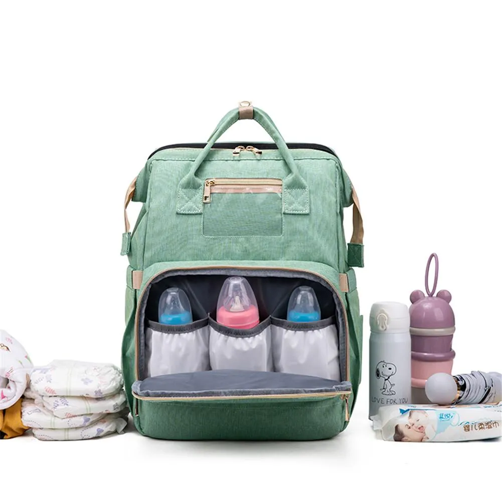 4-in-1 Diaper Bag Travel Baby Bassinet with Stroller Organizer Nappy Change Pad