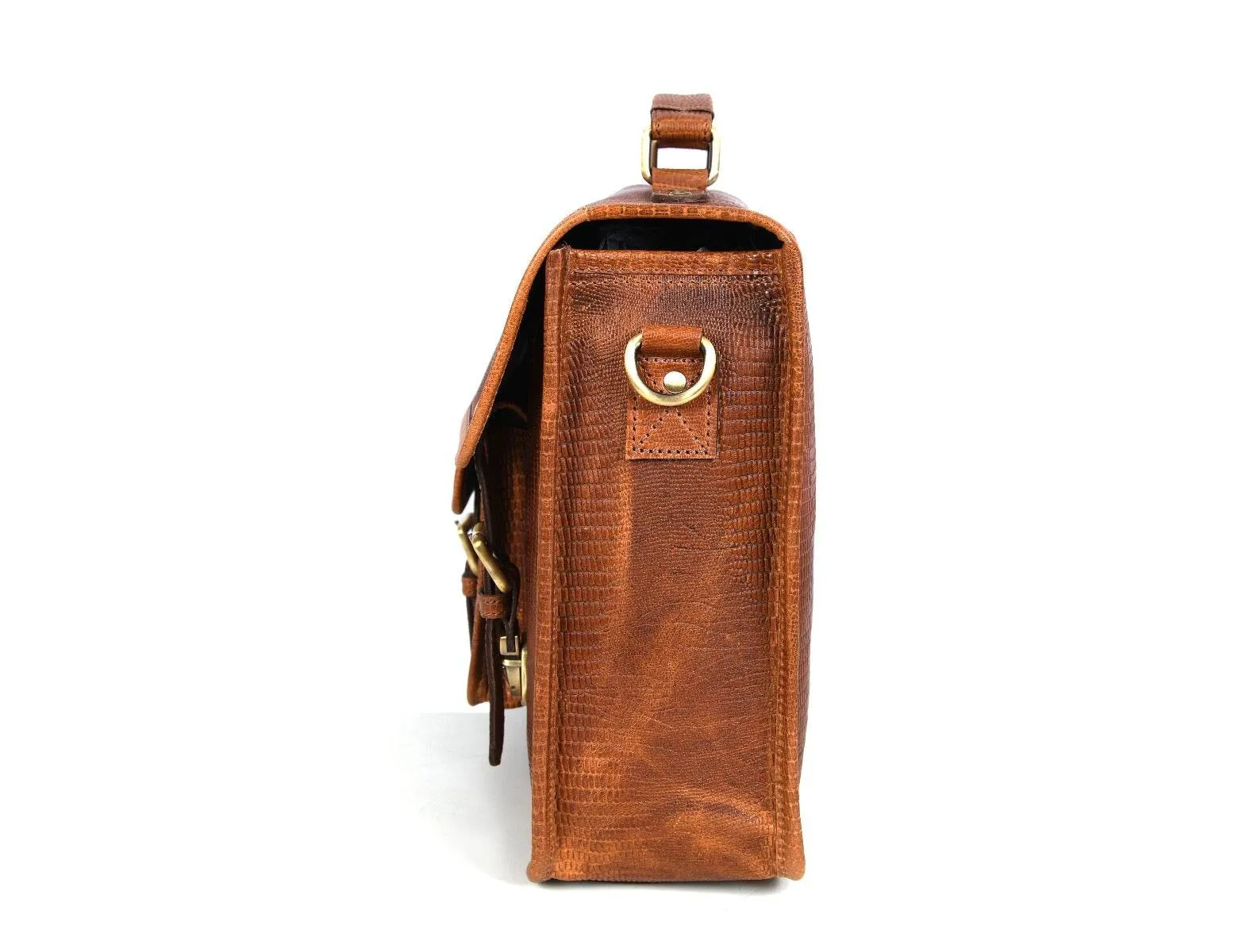 Aaron Leather Goods leather Briefcase & Organizer Combo