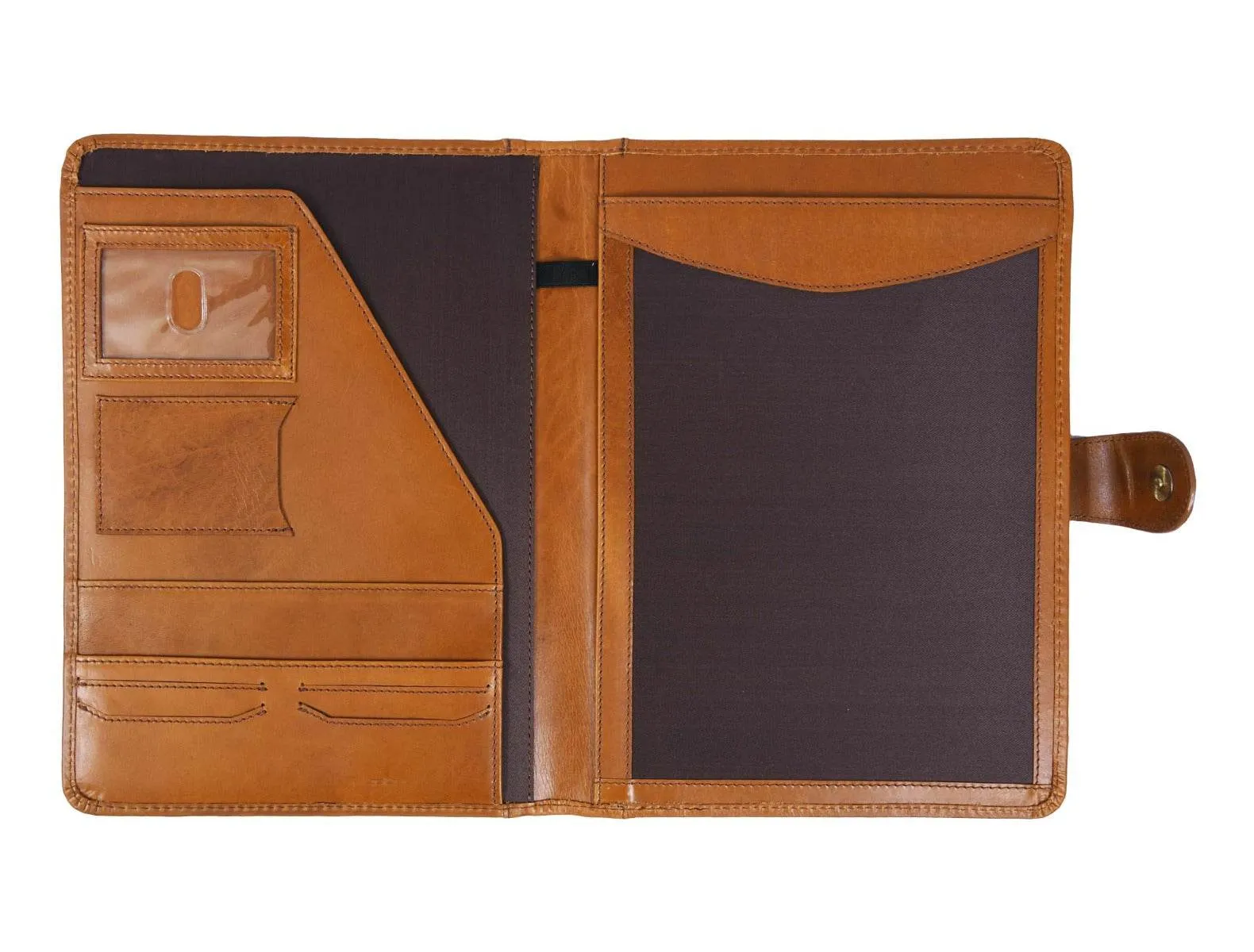 Aaron Leather Goods leather Briefcase & Organizer Combo