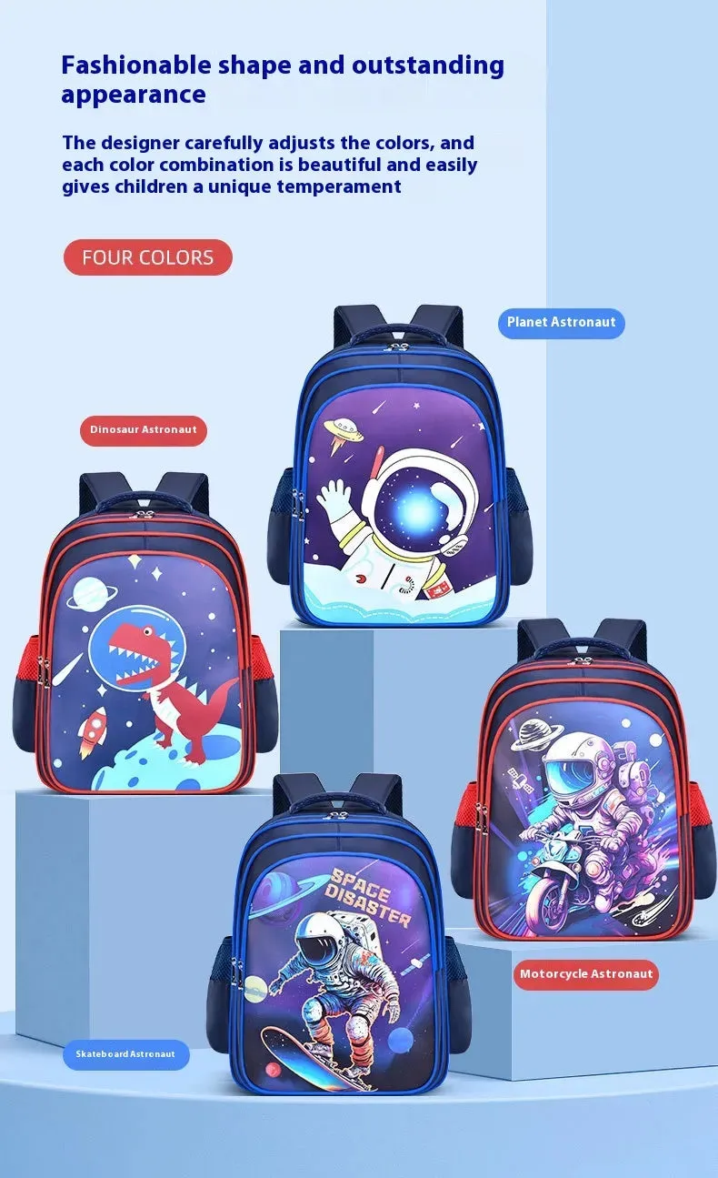 Astronaut Schoolbag Boy Double Shoulders Backpack Grade 3-4