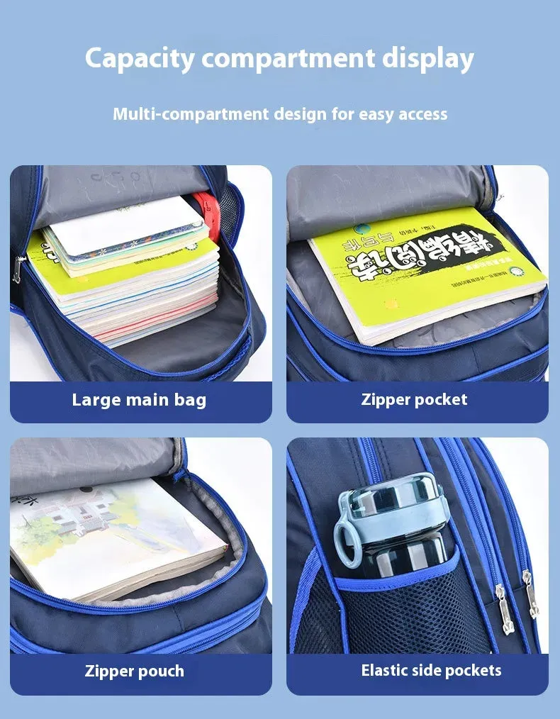 Astronaut Schoolbag Boy Double Shoulders Backpack Grade 3-4