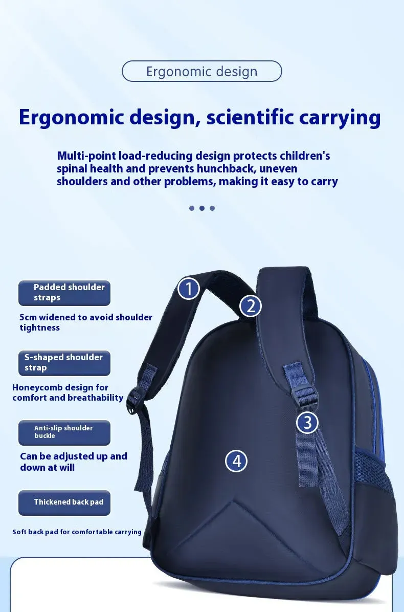 Astronaut Schoolbag Boy Double Shoulders Backpack Grade 3-4