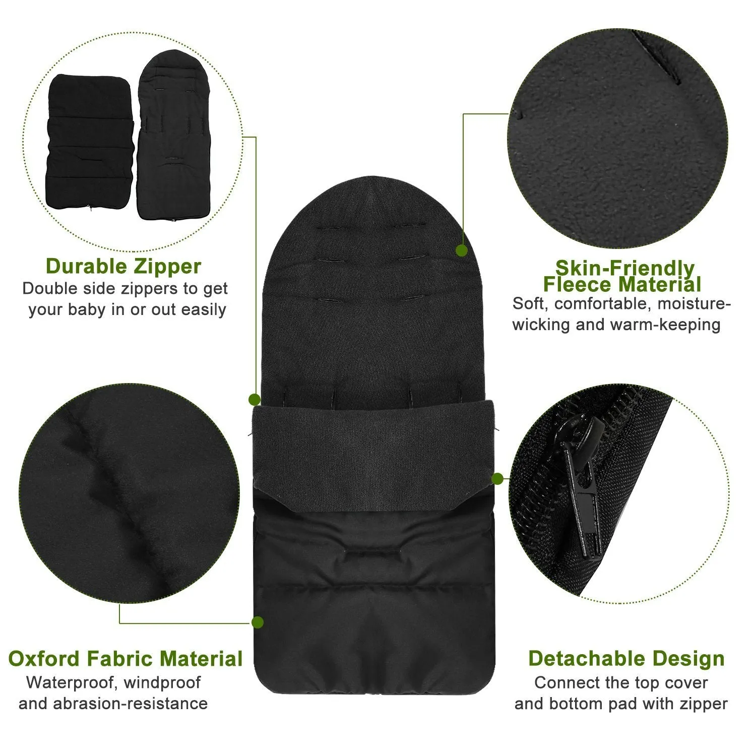 Baby Stroller Sleeping Bag Newborn Swaddle Wrap Toddler Footmuff Blanket