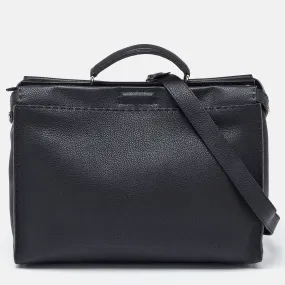 Black Romano Selleria Leather Peekaboo ISeeU Briefcase