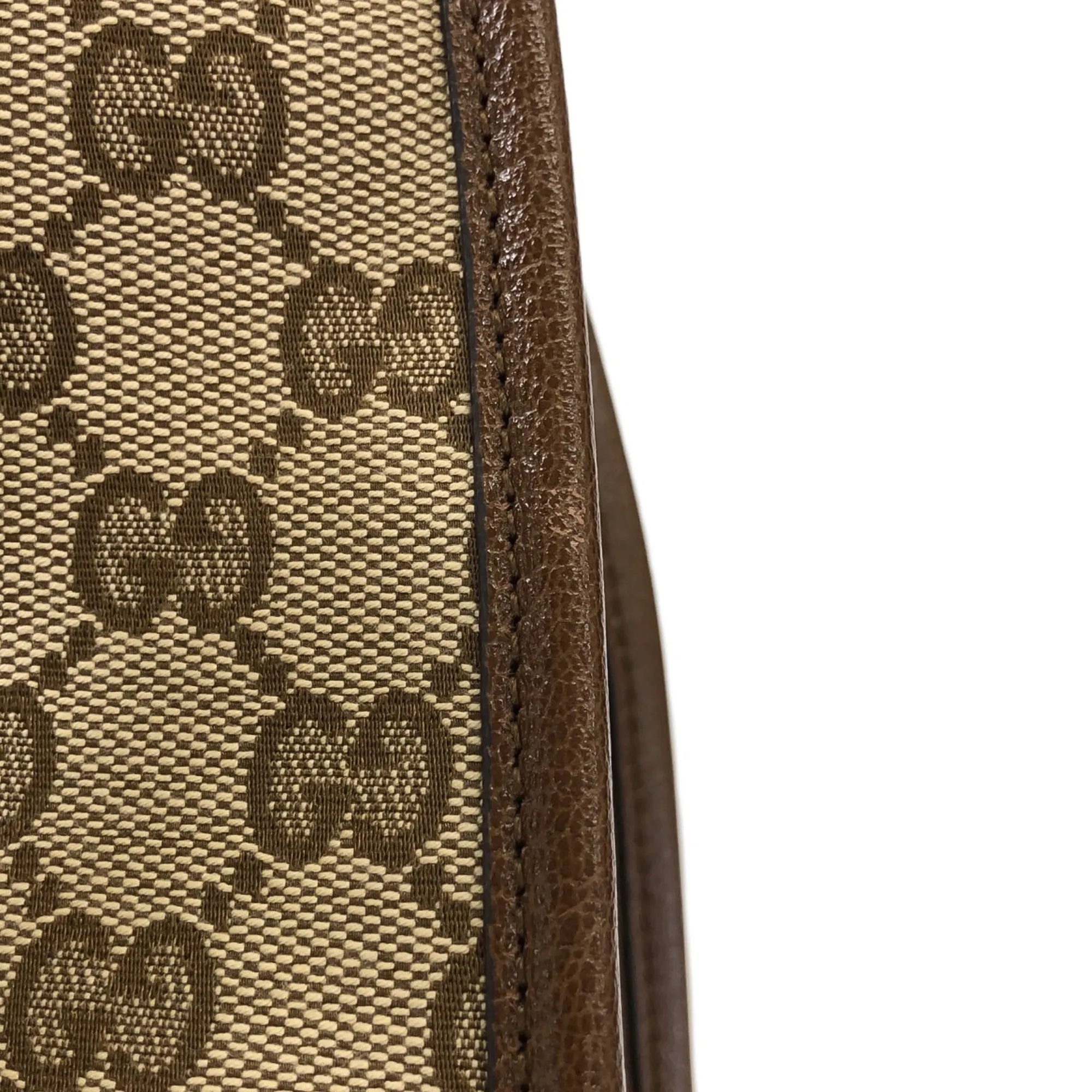 Brown Gucci GG Canvas Horsebit 1955 Tote Bag
