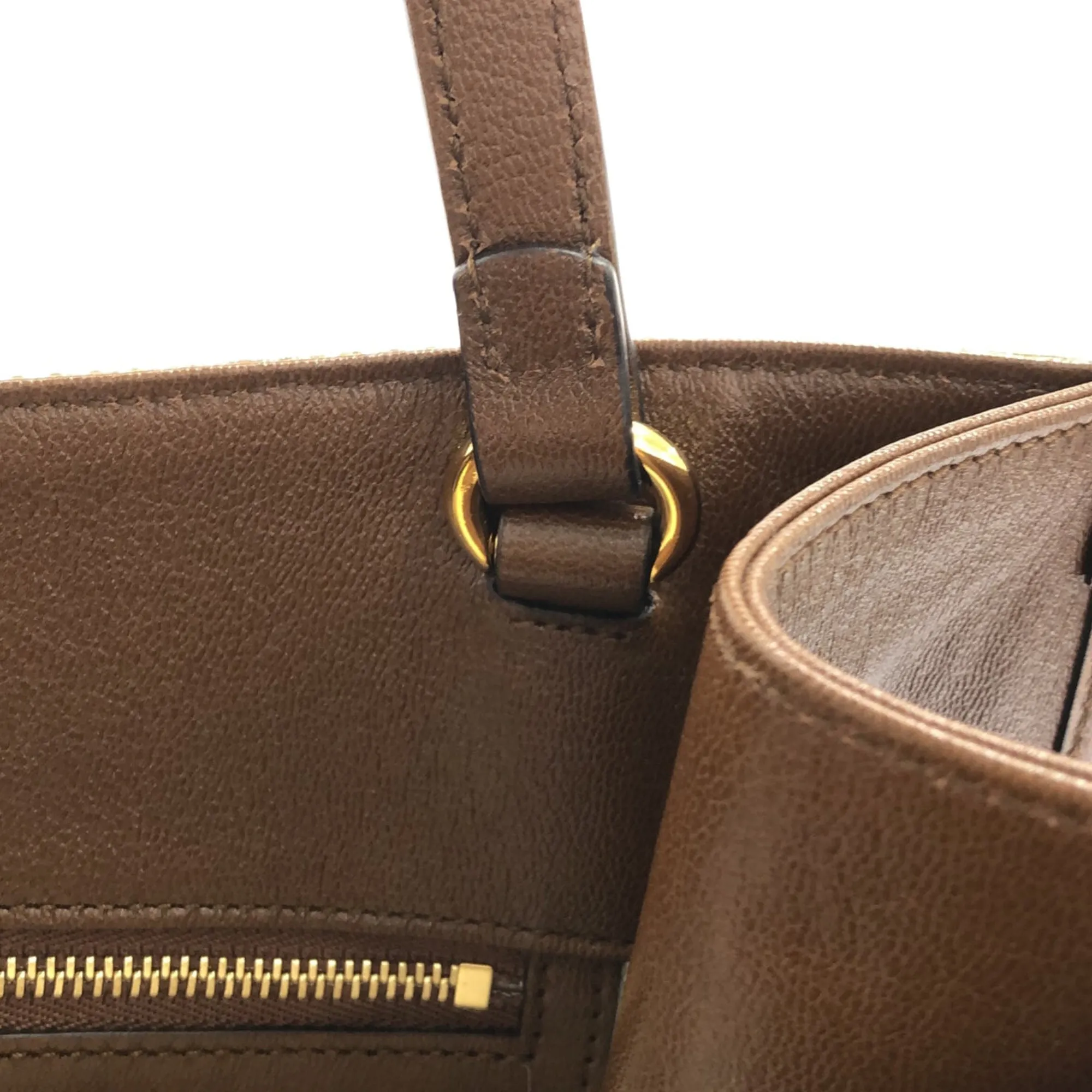 Brown Gucci GG Canvas Horsebit 1955 Tote Bag
