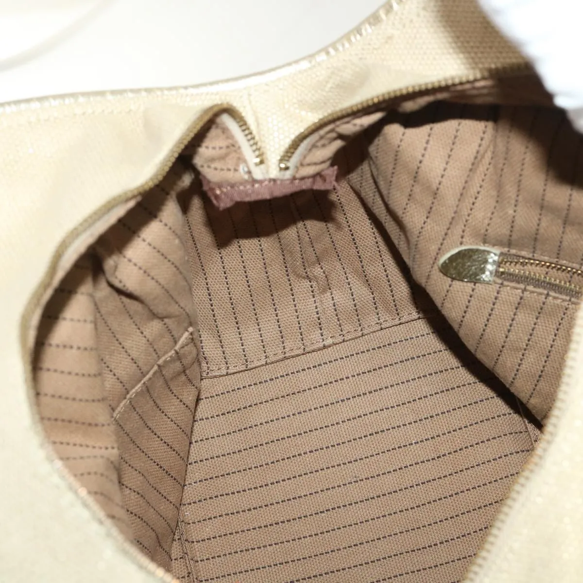 Burberry Blue Label Shoulder Bag Canvas Leather Beige Auth cl649