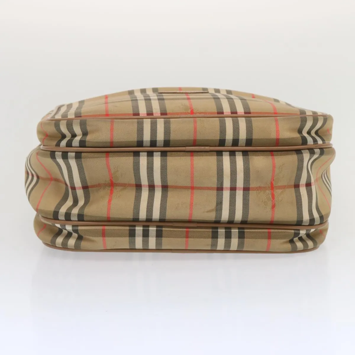 BURBERRYSs Nova Check Shoulder Bag Canvas Beige Auth bs12602
