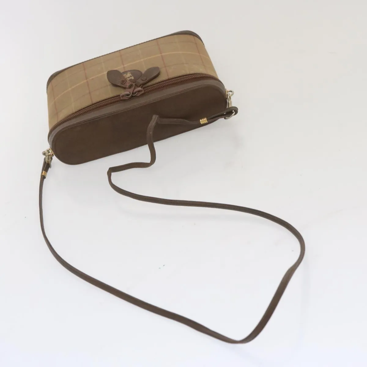 BURBERRYSs Nova Check Shoulder Bag Canvas Beige Auth bs12797