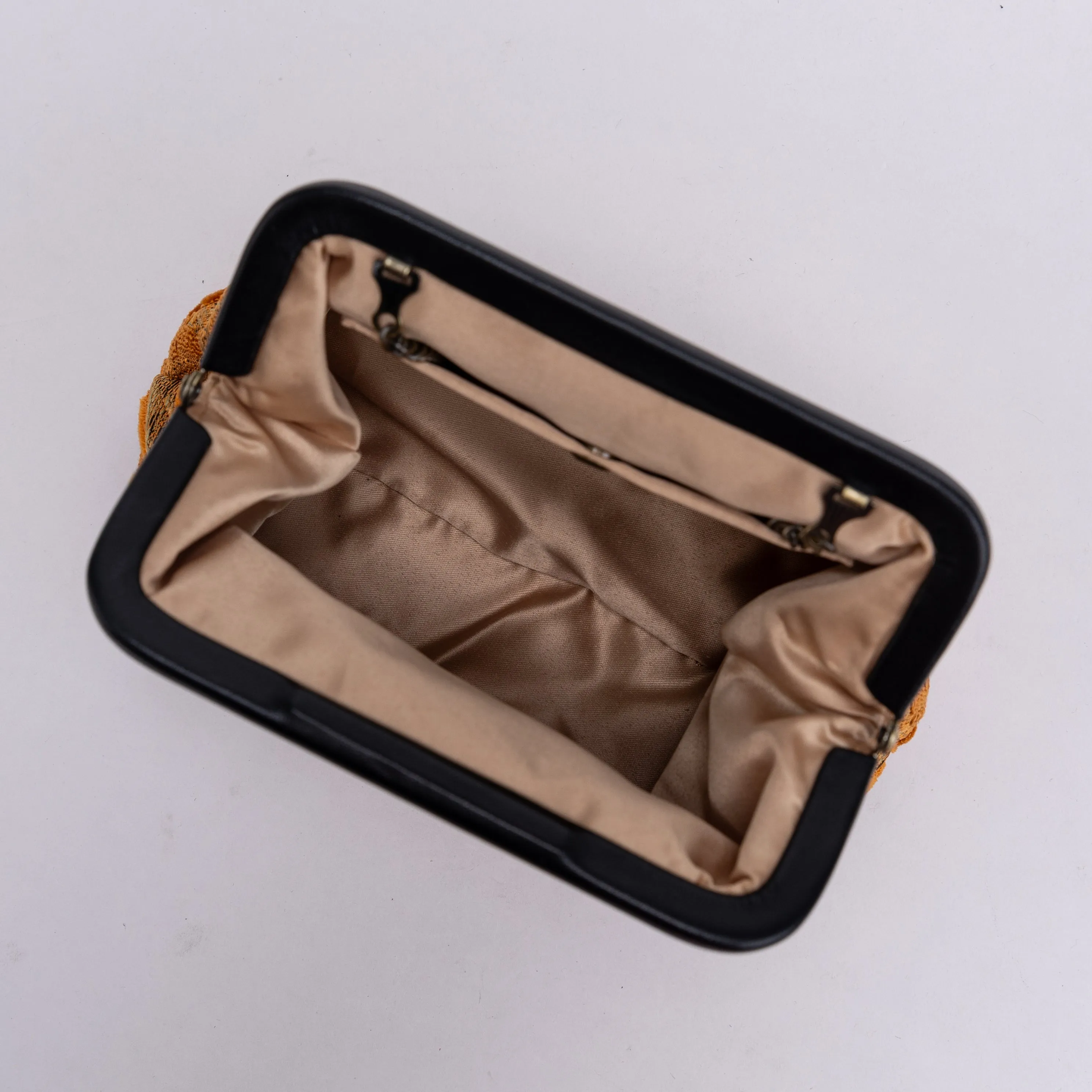 Burnout Velvet Orange Alma Clutch