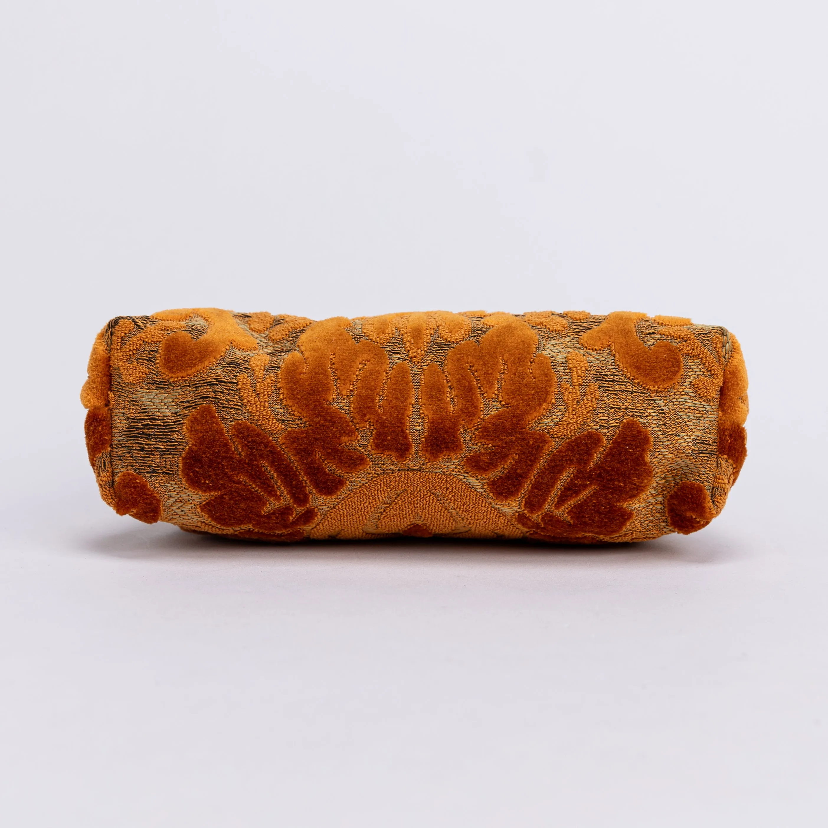 Burnout Velvet Orange Alma Clutch
