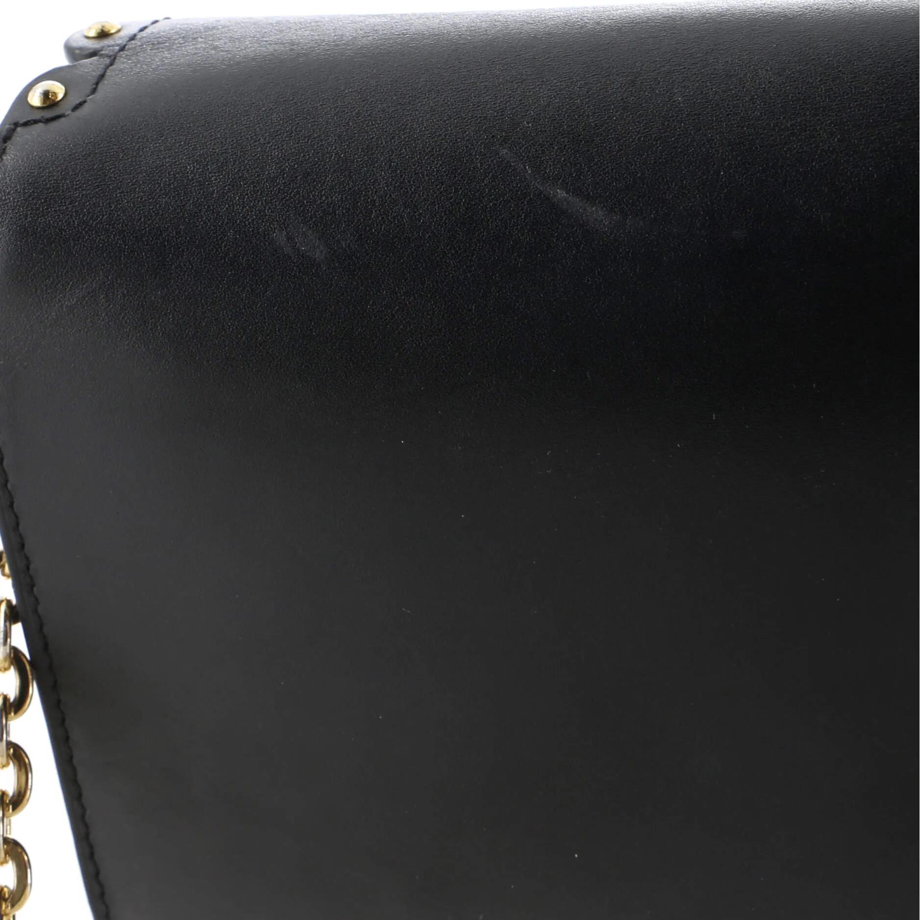Chain Louise Clutch Studded Leather MM