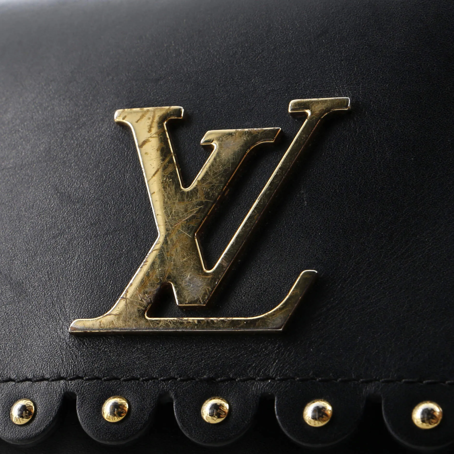 Chain Louise Clutch Studded Leather MM