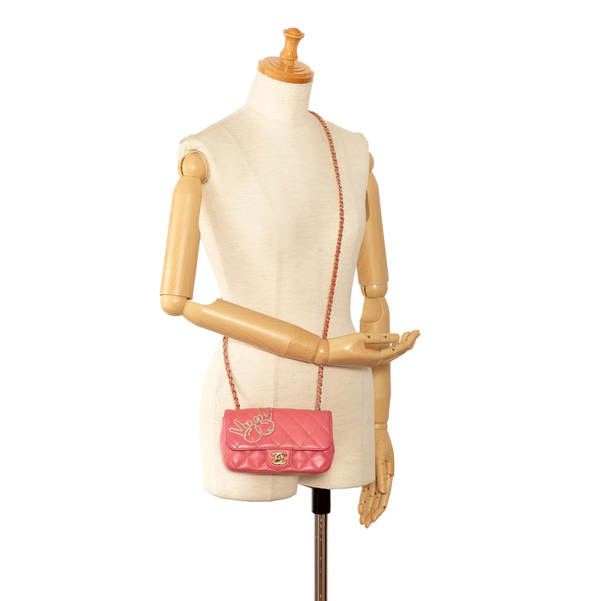 Chanel Extra Mini Lambskin V for Victory Flap Crossbody Bag