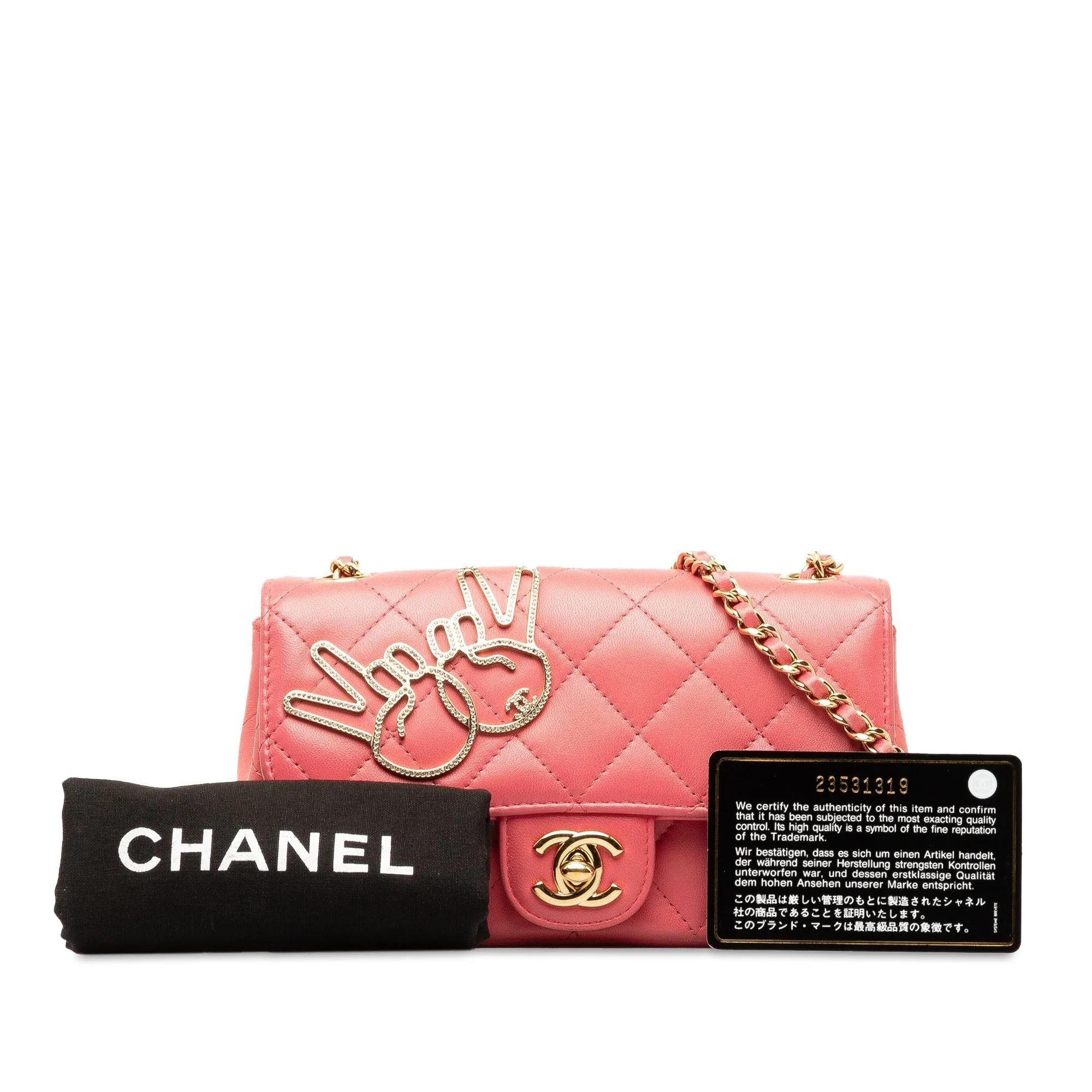 Chanel Extra Mini Lambskin V for Victory Flap Crossbody Bag
