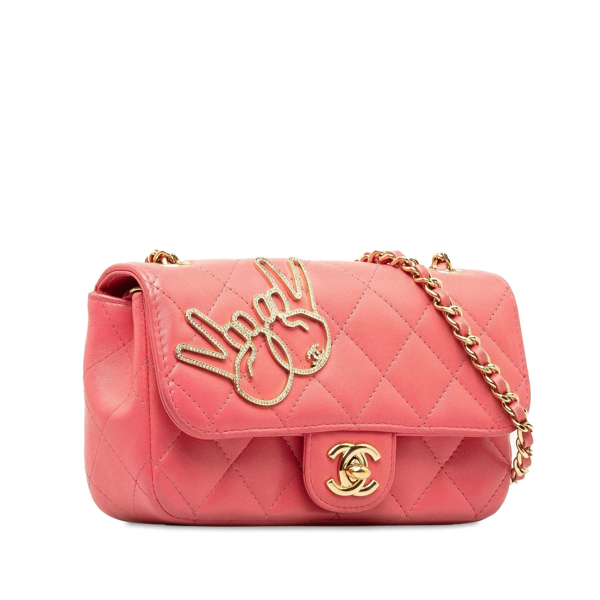 Chanel Extra Mini Lambskin V for Victory Flap Crossbody Bag