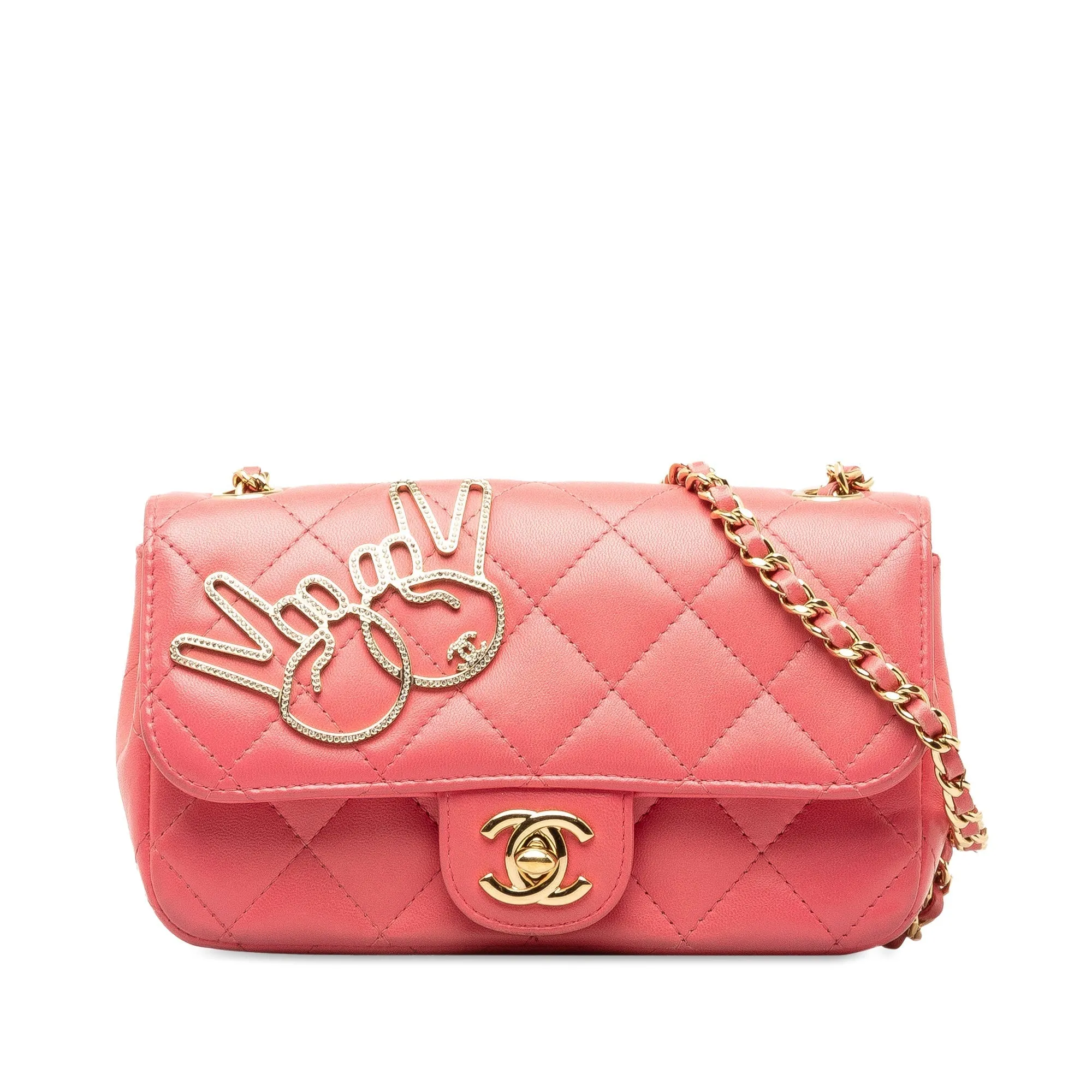 Chanel Extra Mini Lambskin V for Victory Flap Crossbody Bag