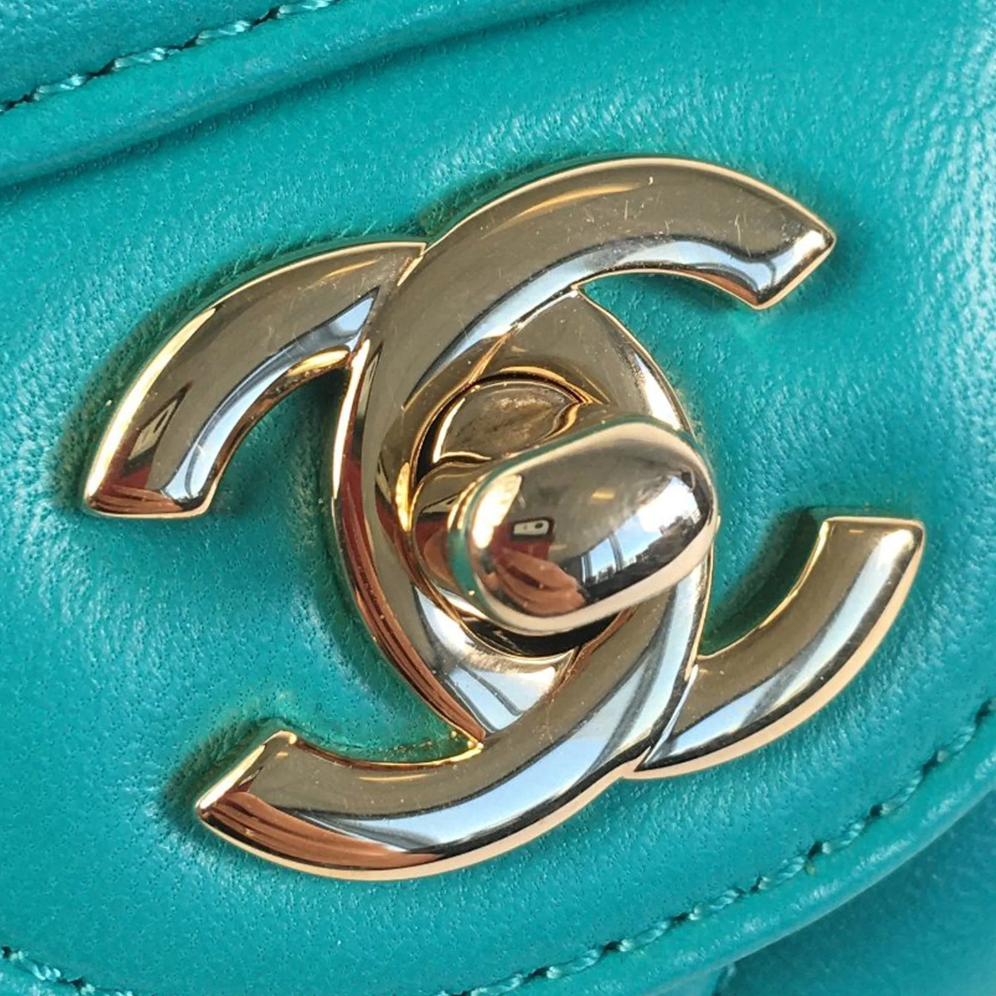 Chanel Mini Chevron Quilted Lambskin Rectangular Flap Crossbody Bag