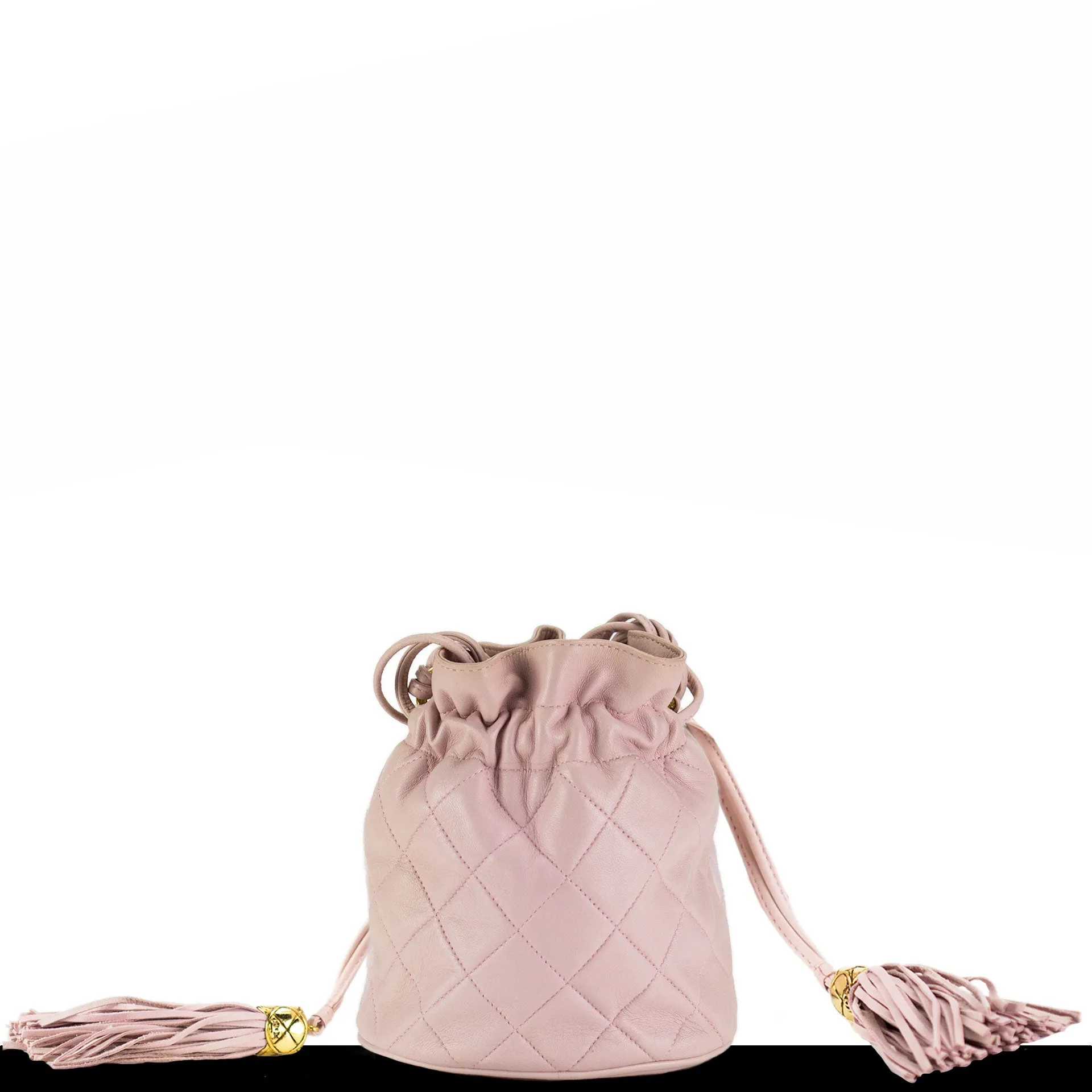Chanel Pink Lambskin Mini Vintage Drawstring