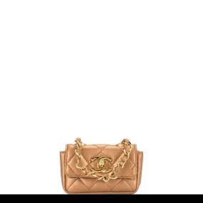 Chanel Waist Classic Flap Rare Vintage 90s Limited Edition Micro Mini Bronze Bag