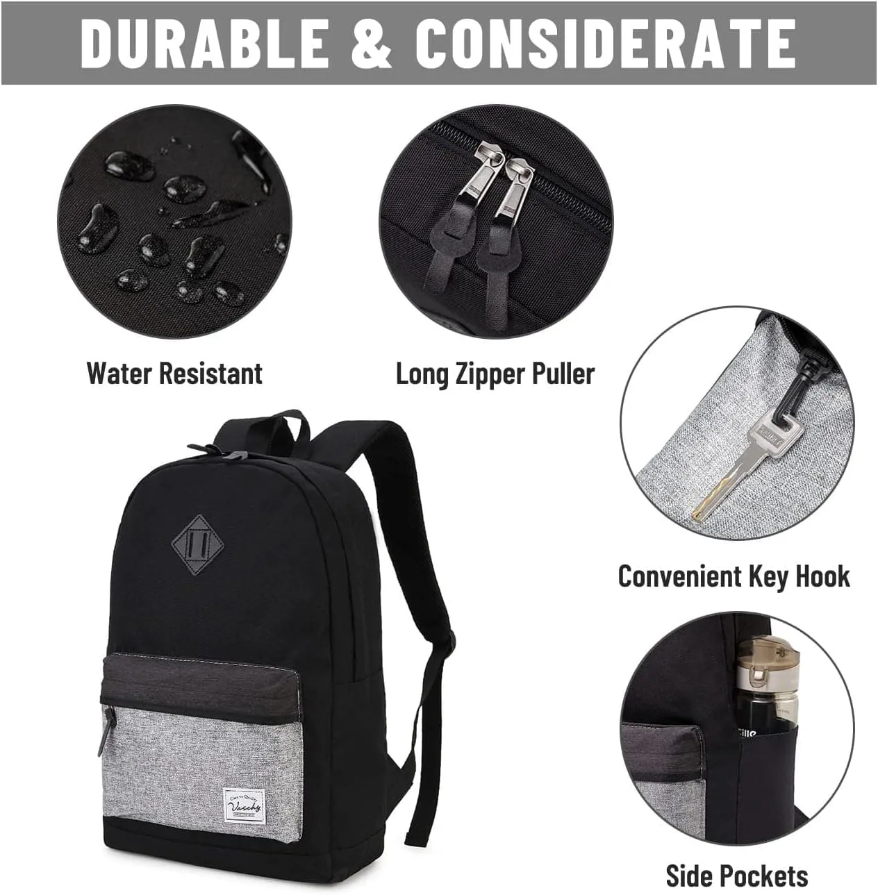 ClassicPack Rugged Strap 15.6in Laptop Daypack Black