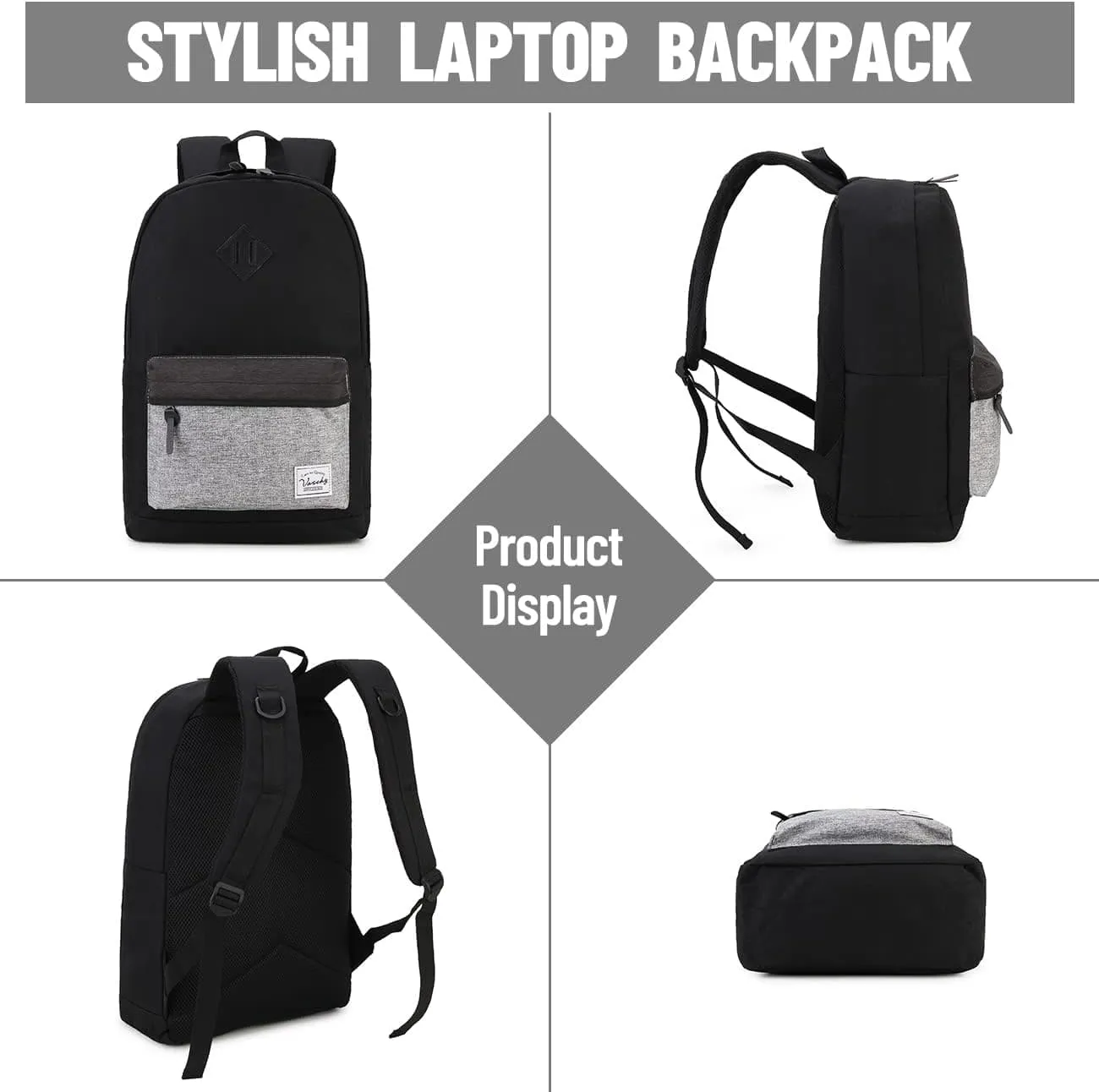 ClassicPack Rugged Strap 15.6in Laptop Daypack Black