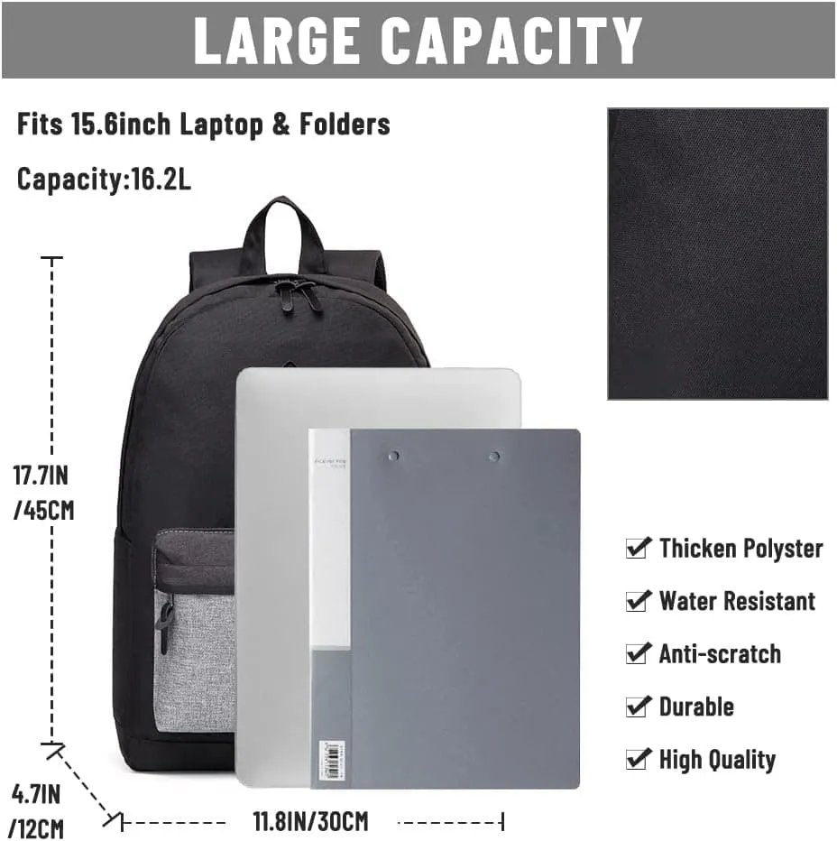 ClassicPack Rugged Strap 15.6in Laptop Daypack Black
