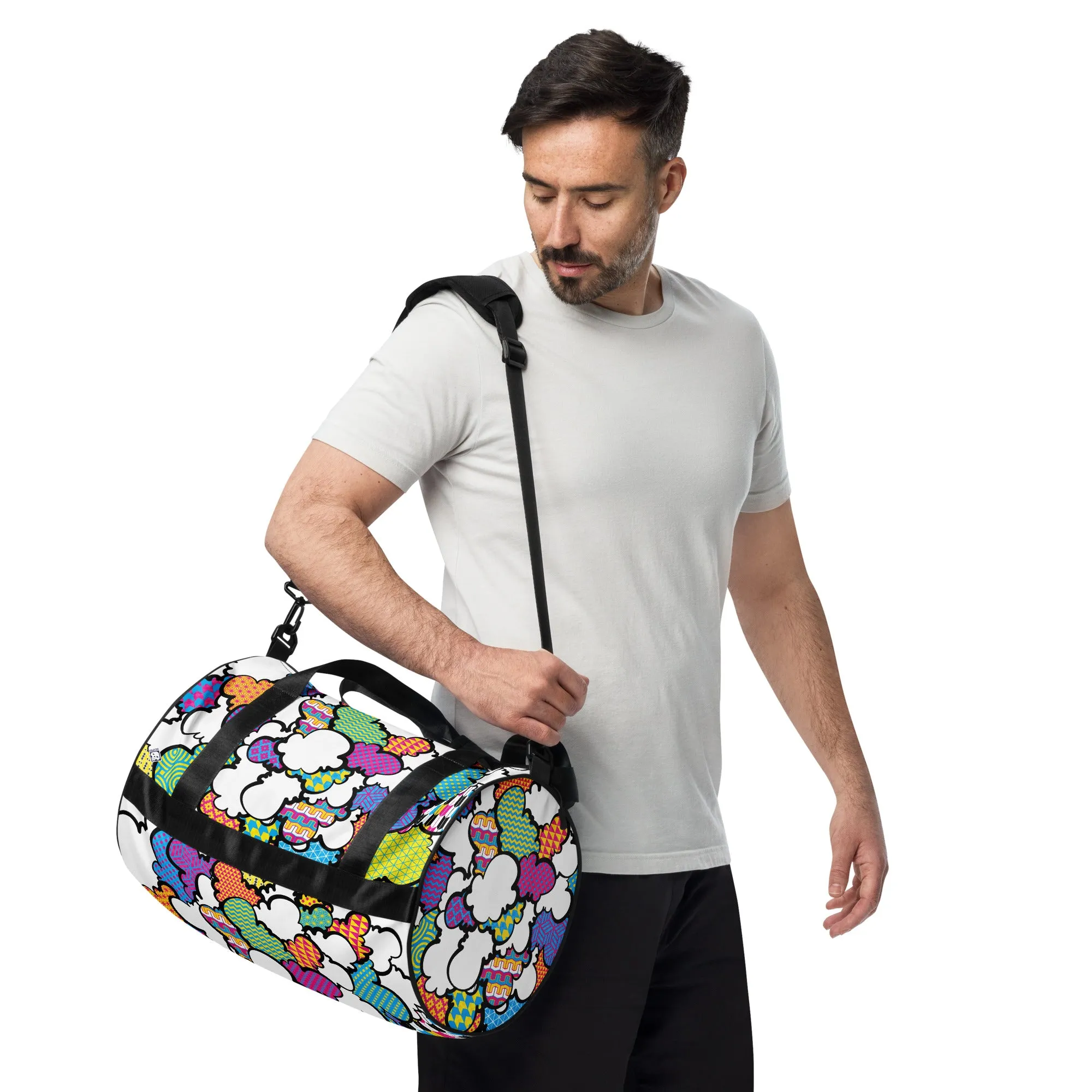 CMYK Graffiti Clouds Gym Bag