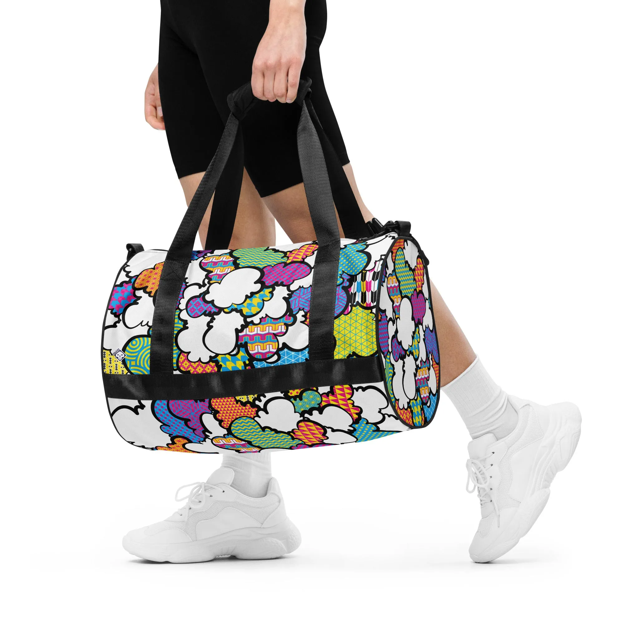 CMYK Graffiti Clouds Gym Bag