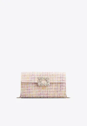 Crystal Embellished Buckle Clutch