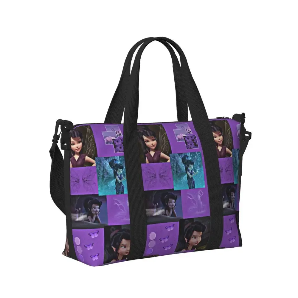 Custom Tinker Bell Stitch Wallpaper Tote Bag Women Large Capacity Beach Gym Travel Bags