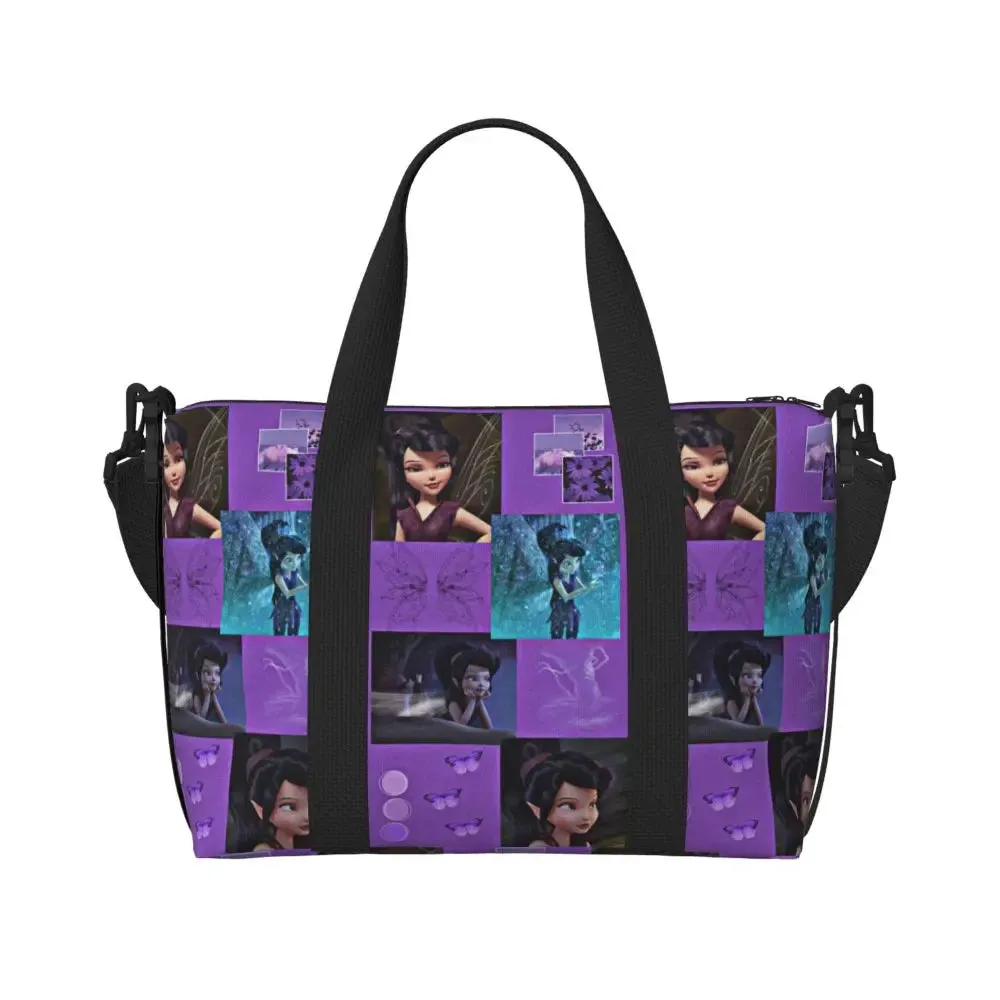Custom Tinker Bell Stitch Wallpaper Tote Bag Women Large Capacity Beach Gym Travel Bags