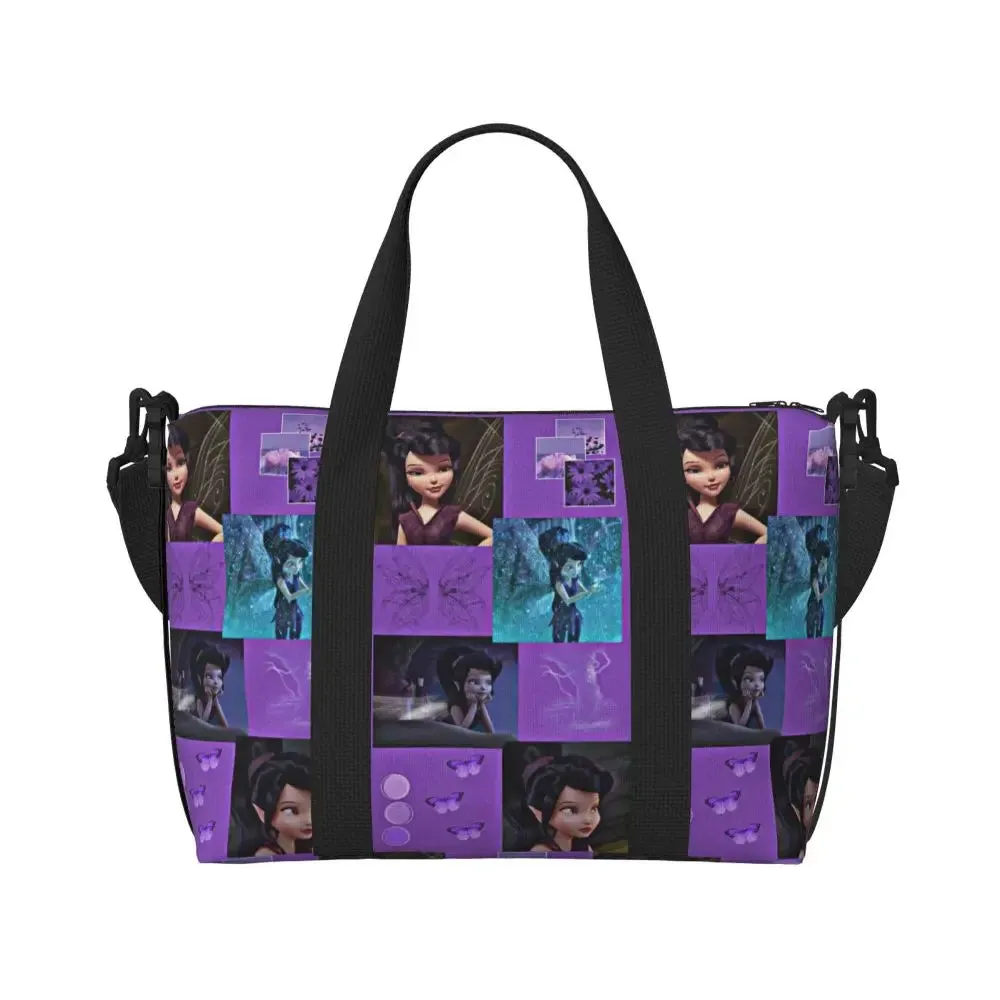 Custom Tinker Bell Stitch Wallpaper Tote Bag Women Large Capacity Beach Gym Travel Bags