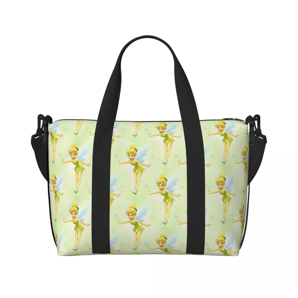 Custom Tinker Bell Stitch Wallpaper Tote Bag Women Large Capacity Beach Gym Travel Bags
