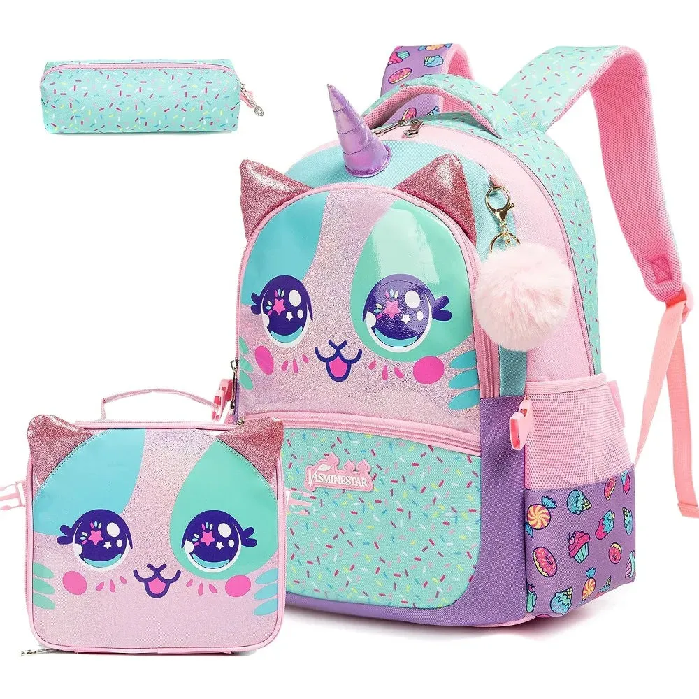 Cute Girls School Backpack Set
